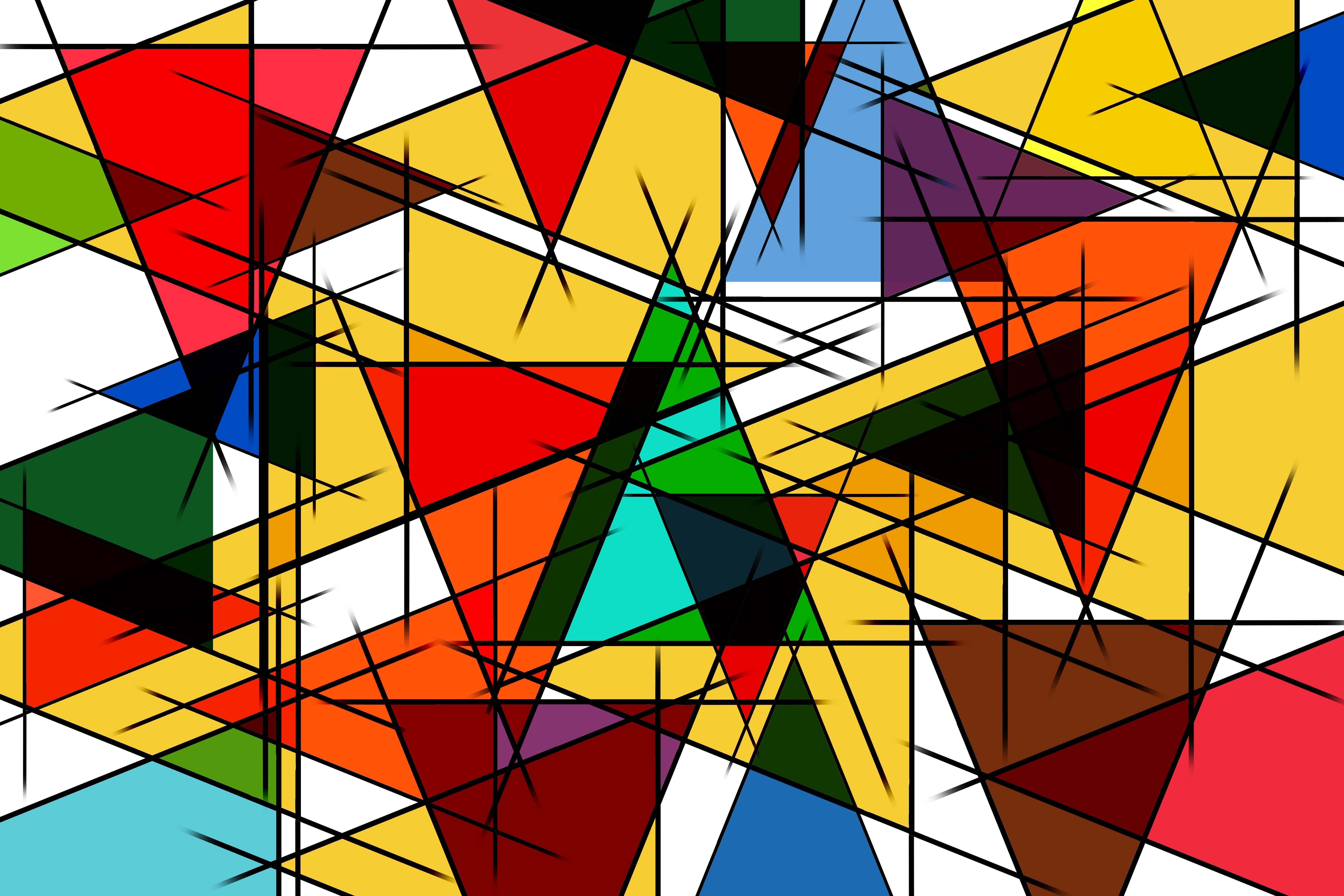 Download mobile wallpaper Abstract, Colors, Colorful, Triangle for free.
