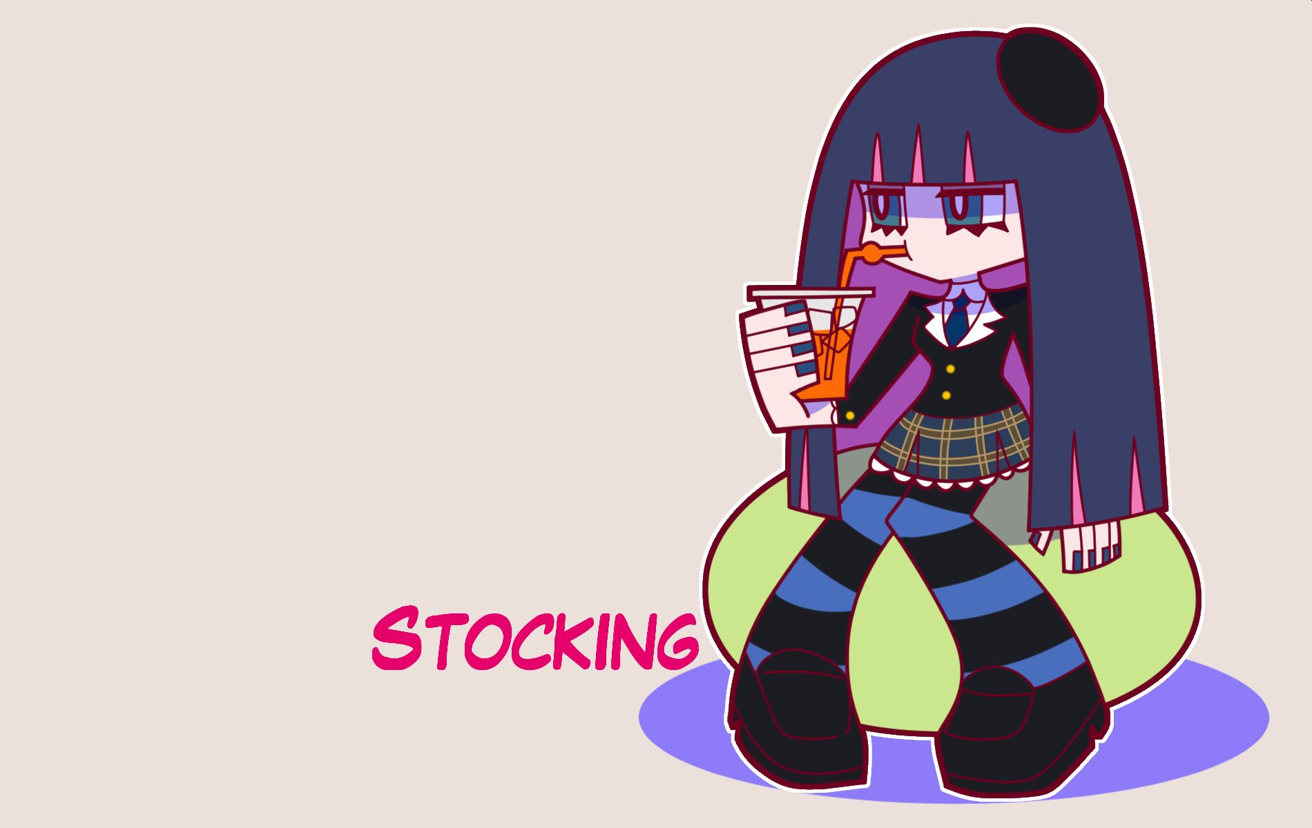 anime, panty & stocking with garterbelt, stocking anarchy
