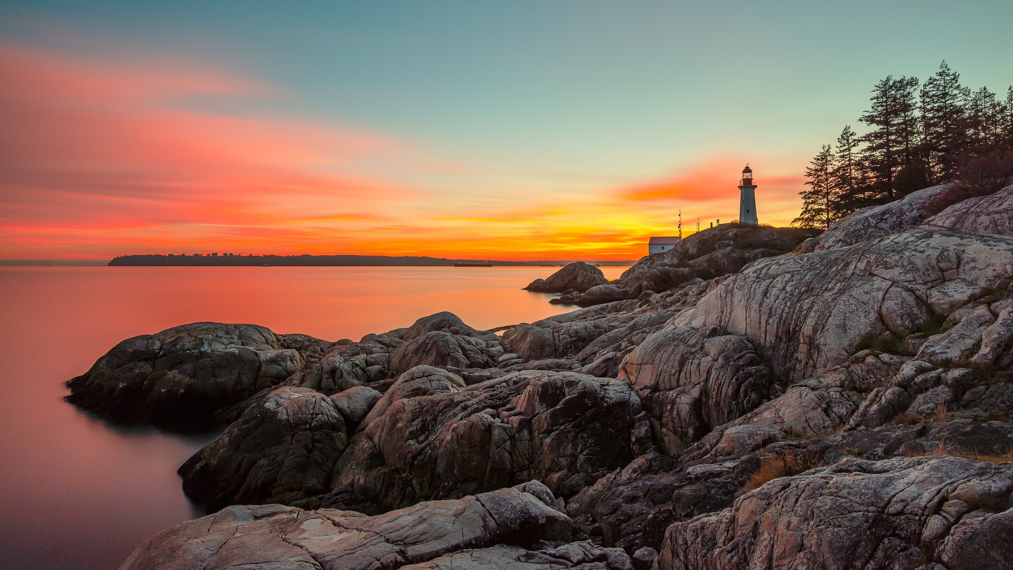 Download mobile wallpaper Sunset, Sea, Lighthouse, Man Made for free.
