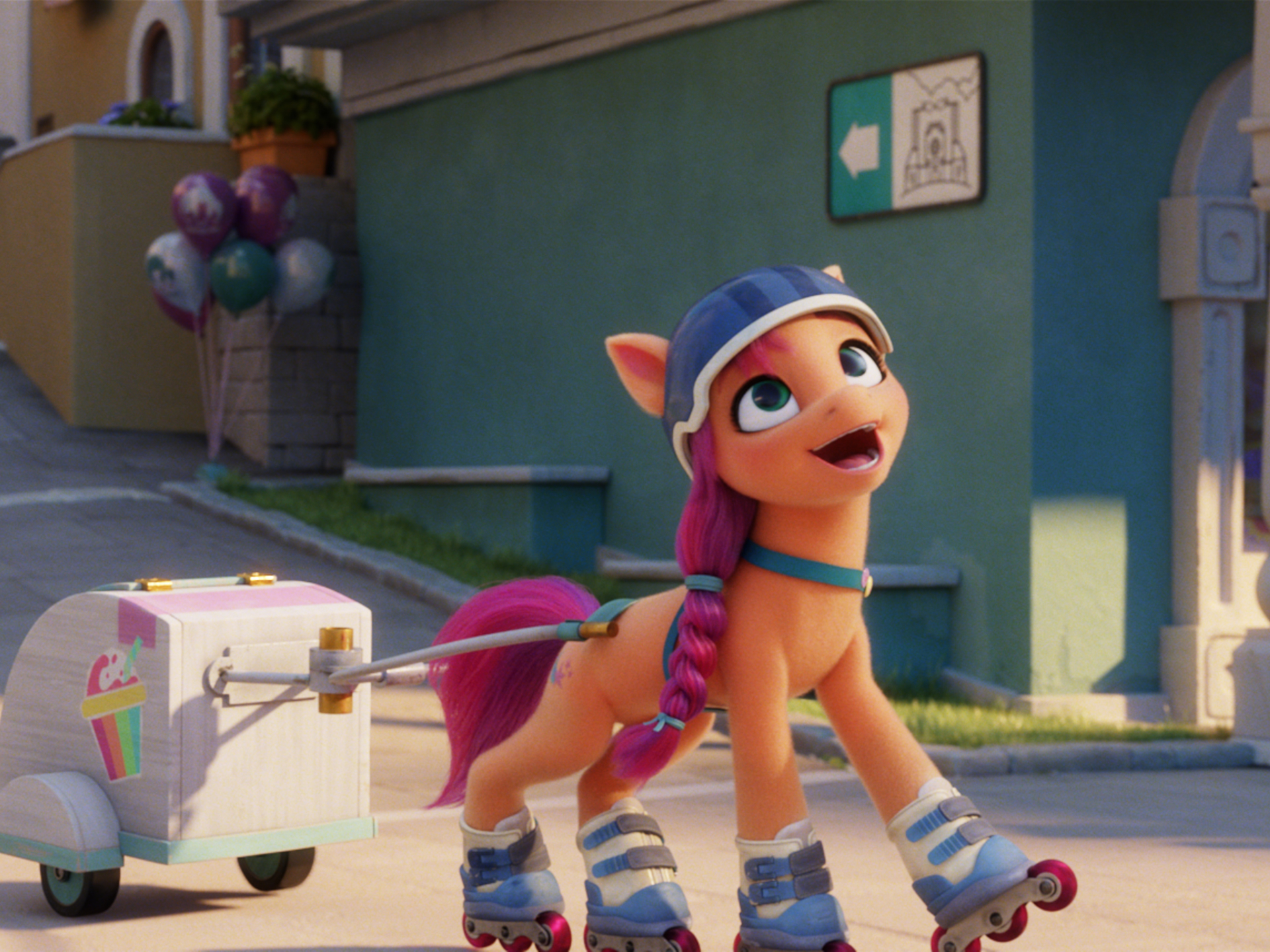 Скачать обои бесплатно Кино, Мой Маленький Пони, My Little Pony: Новое Поколение, Солнечный Старскаут картинка на рабочий стол ПК