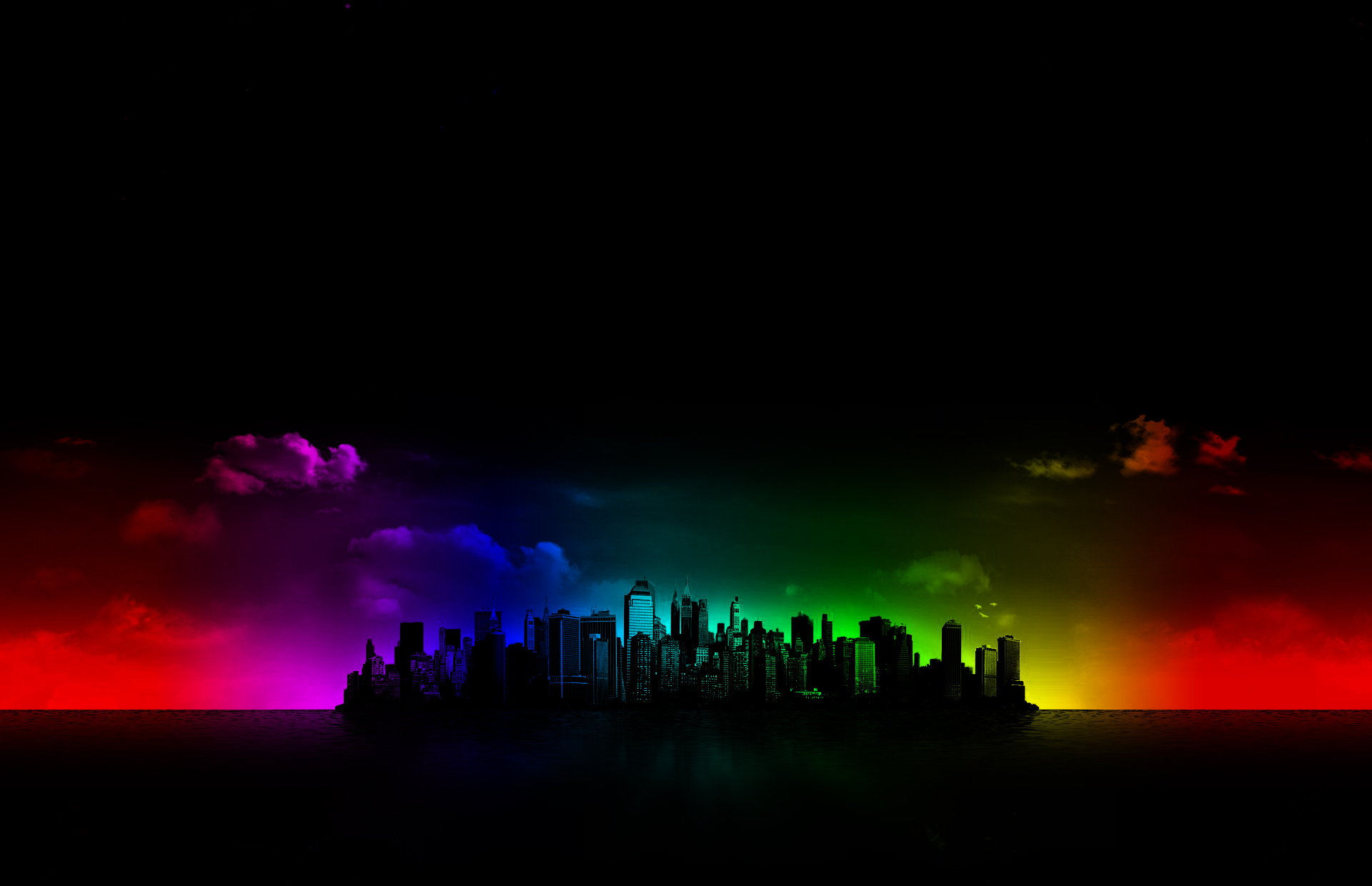 Download mobile wallpaper City, Artistic, Psychedelic for free.