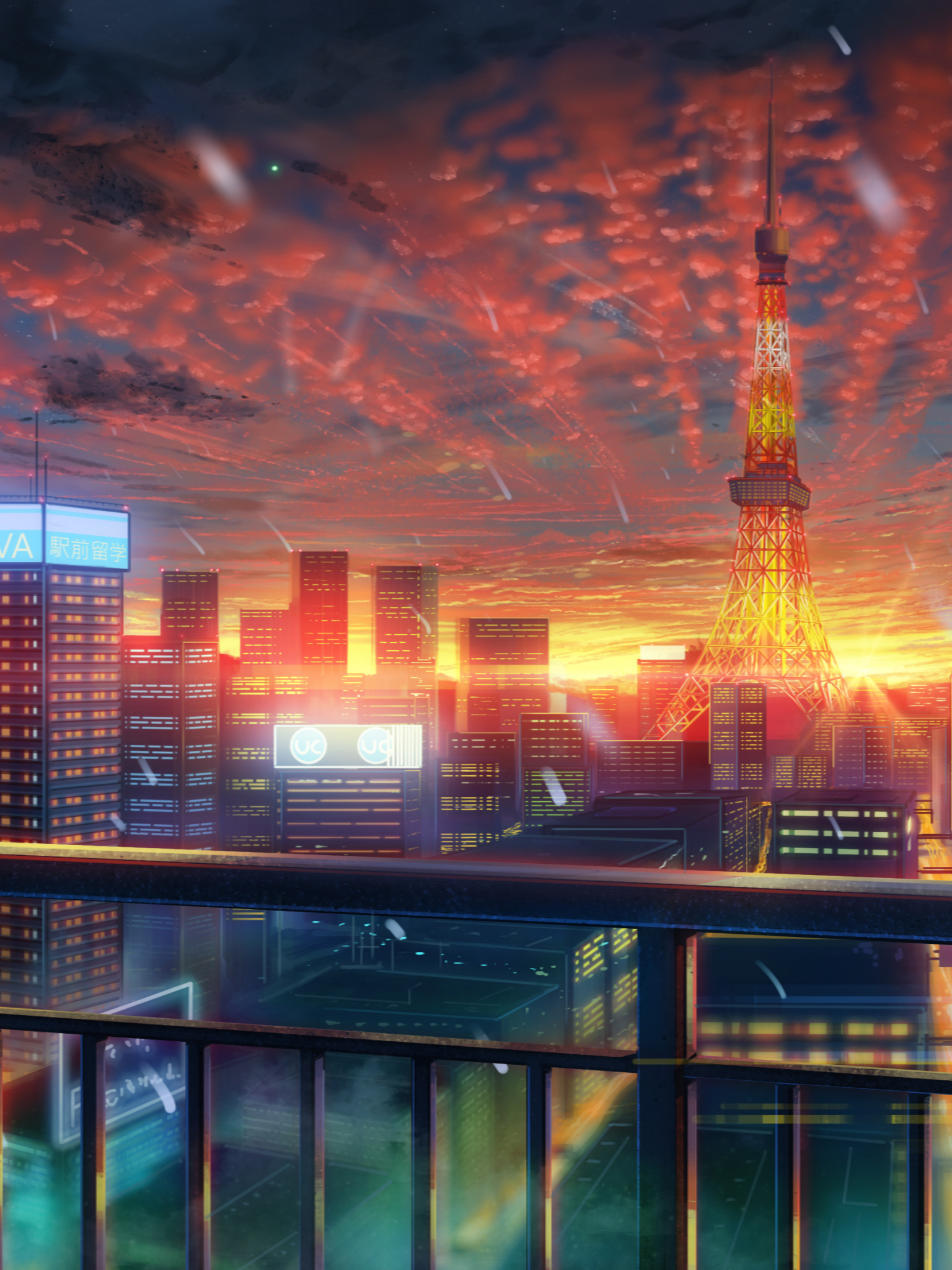 Download mobile wallpaper Anime, City for free.