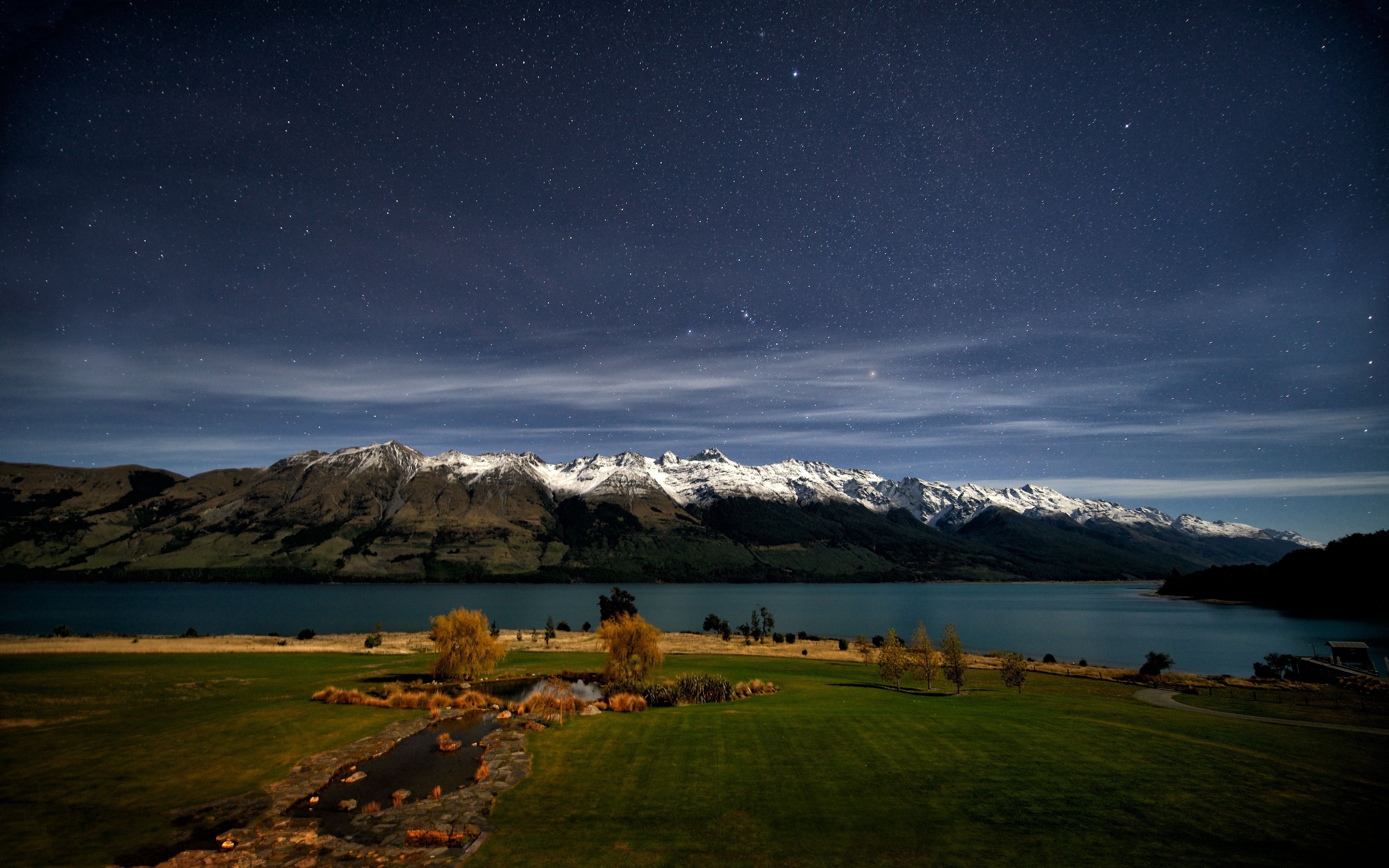 無料モバイル壁紙山脈, 湖, スカイ, 風景をダウンロードします。