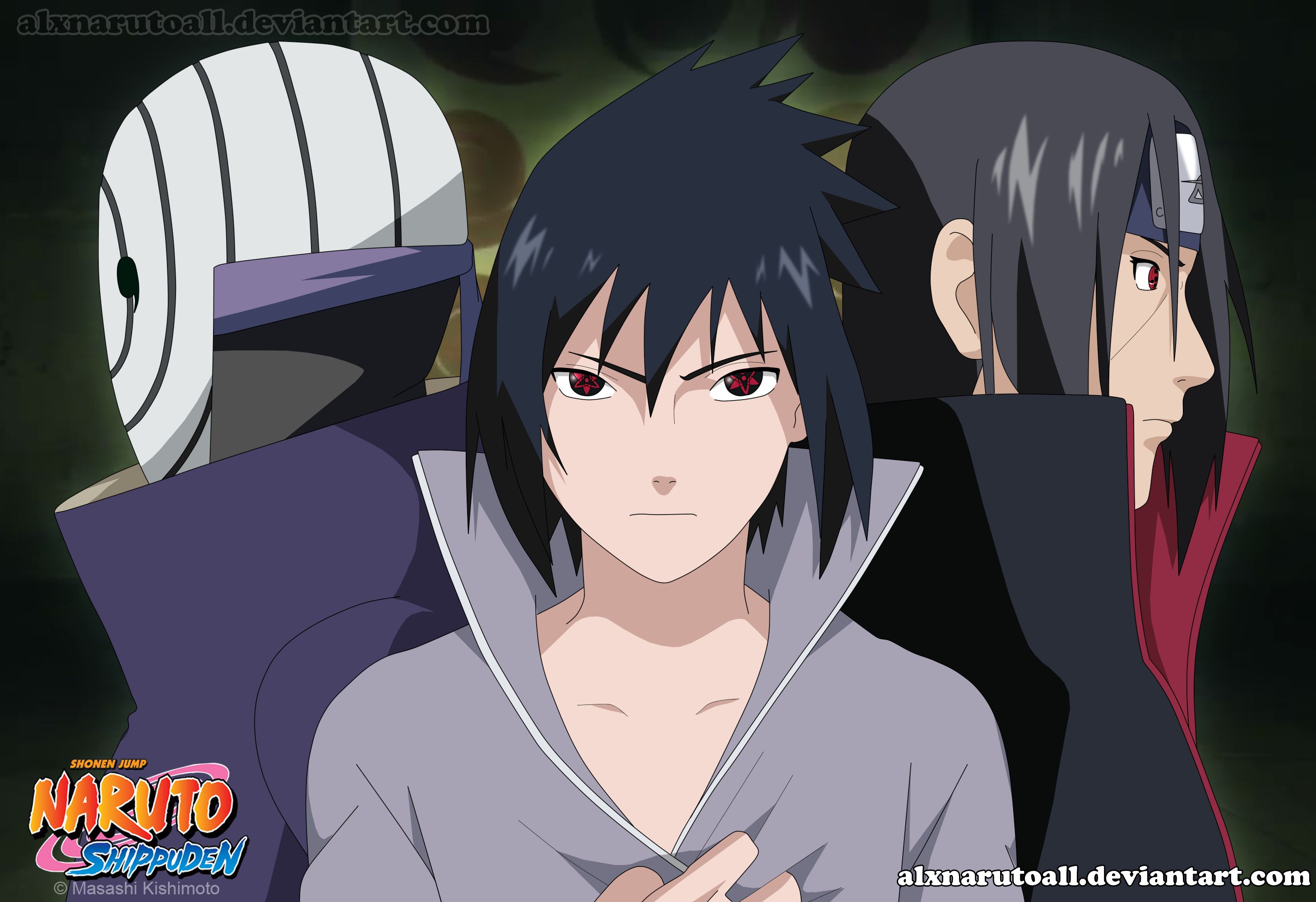 Download mobile wallpaper Anime, Naruto, Sasuke Uchiha, Itachi Uchiha, Obito Uchiha for free.