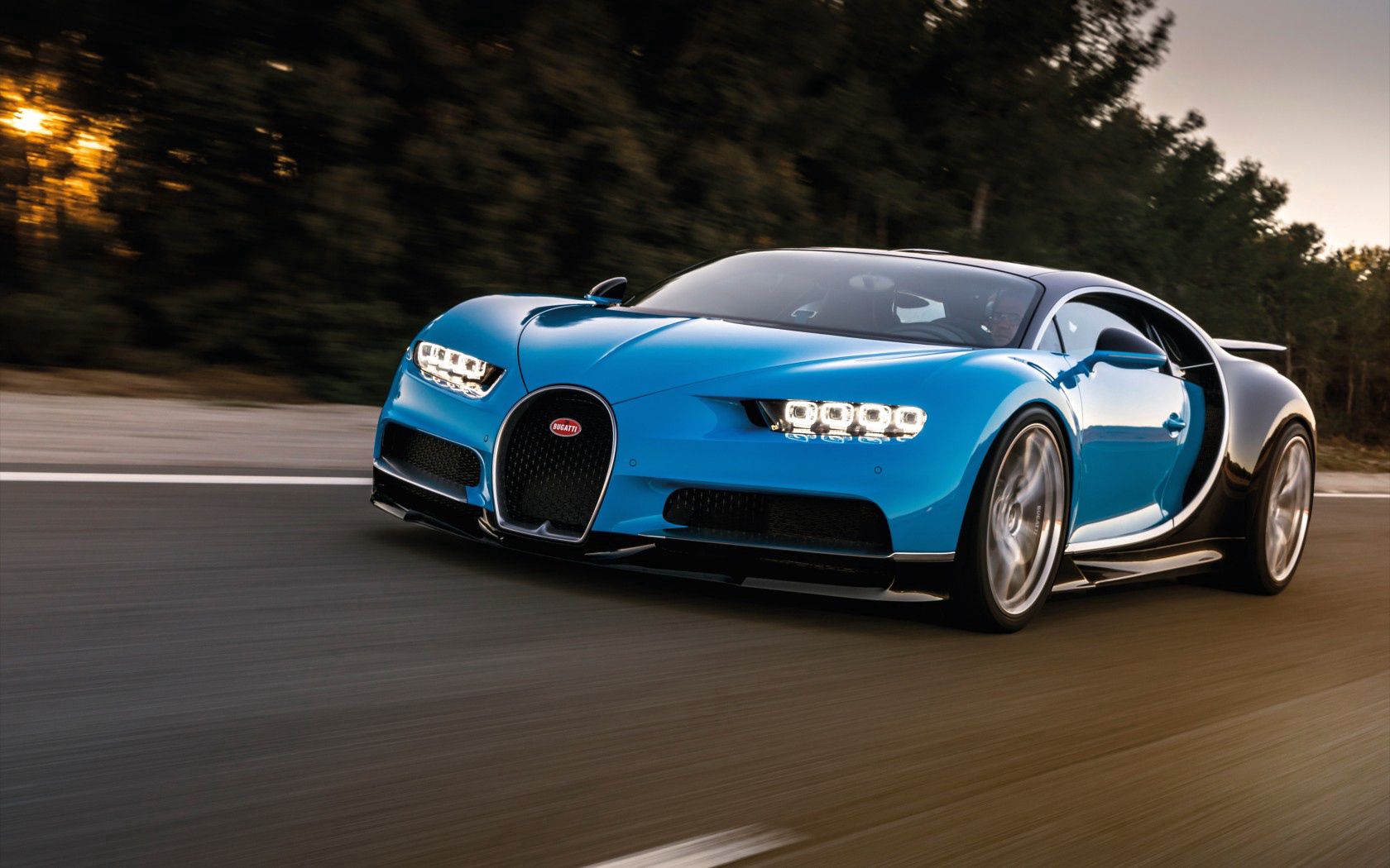 bugatti, cars, blue, side view, chiron Full HD