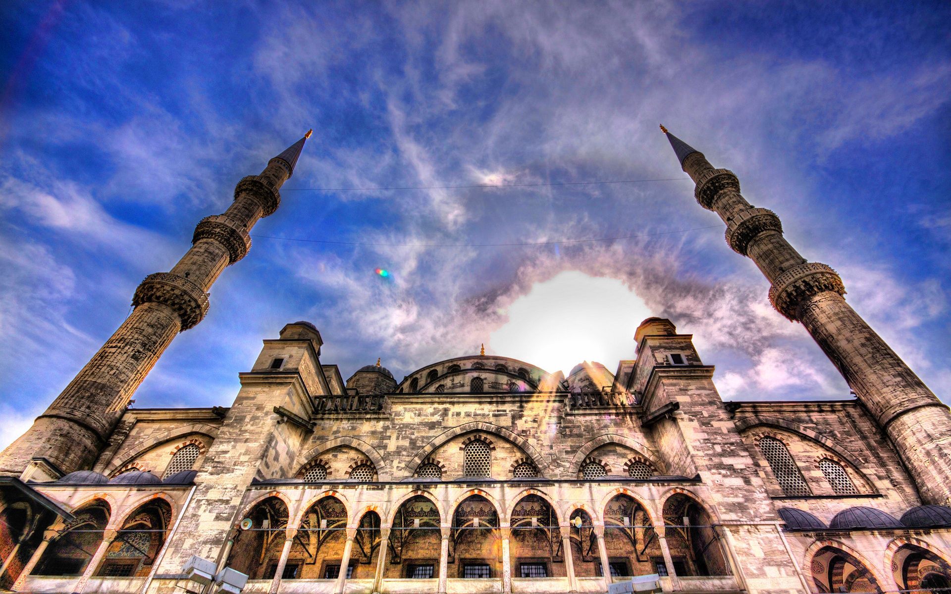 Free download wallpaper Cities, Sky, Architecture, Hdr, Mosque on your PC desktop