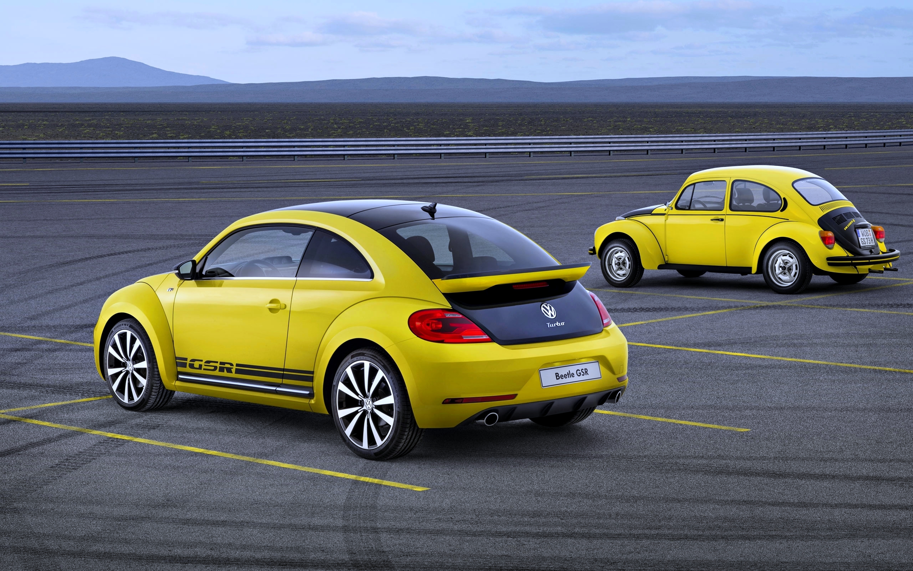 Download mobile wallpaper Volkswagen Beetle Gsr, Volkswagen, Yellow Car, Vehicles, Car for free.