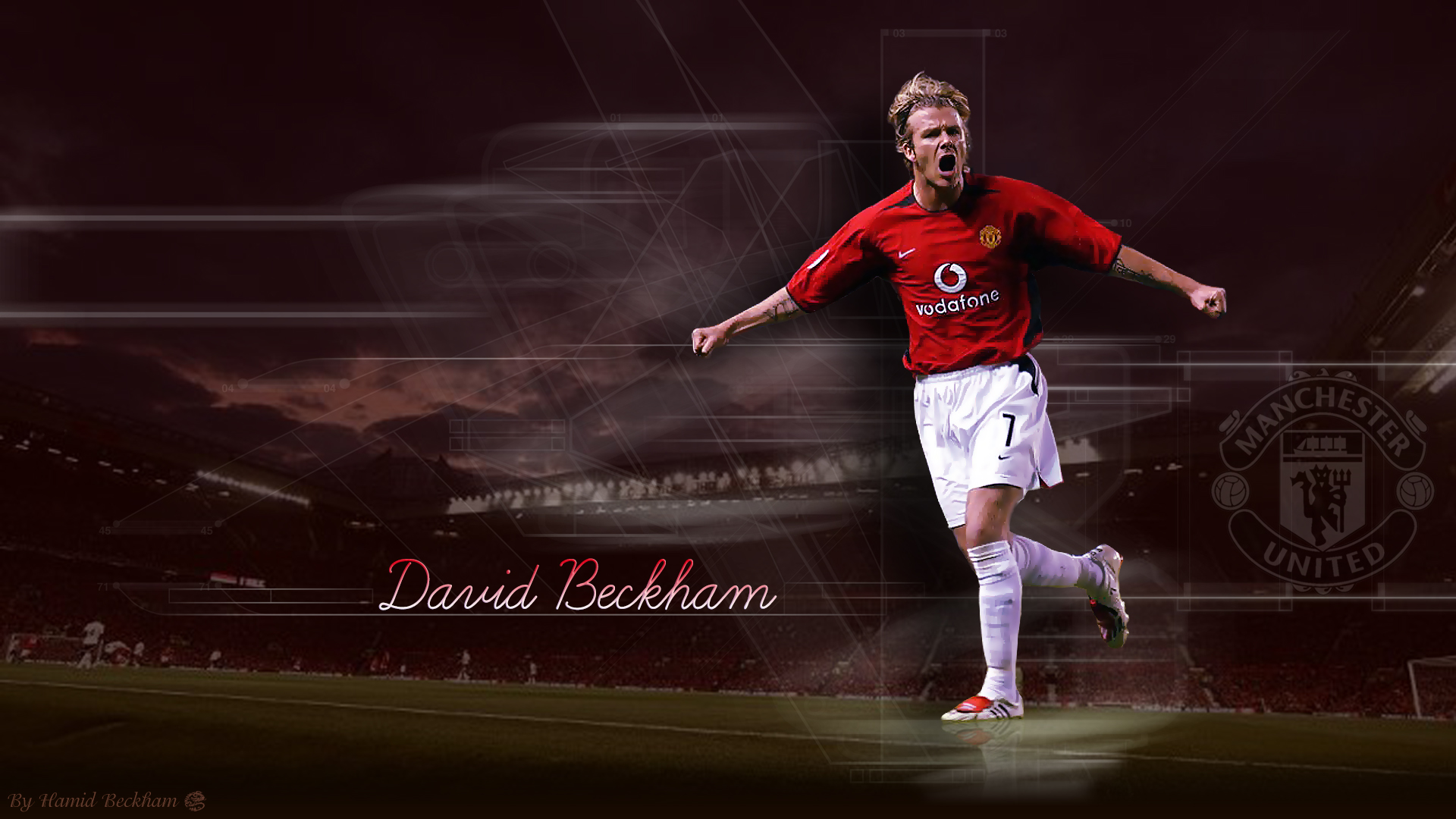Handy-Wallpaper Sport, David Beckham, Manchester United Fc kostenlos herunterladen.