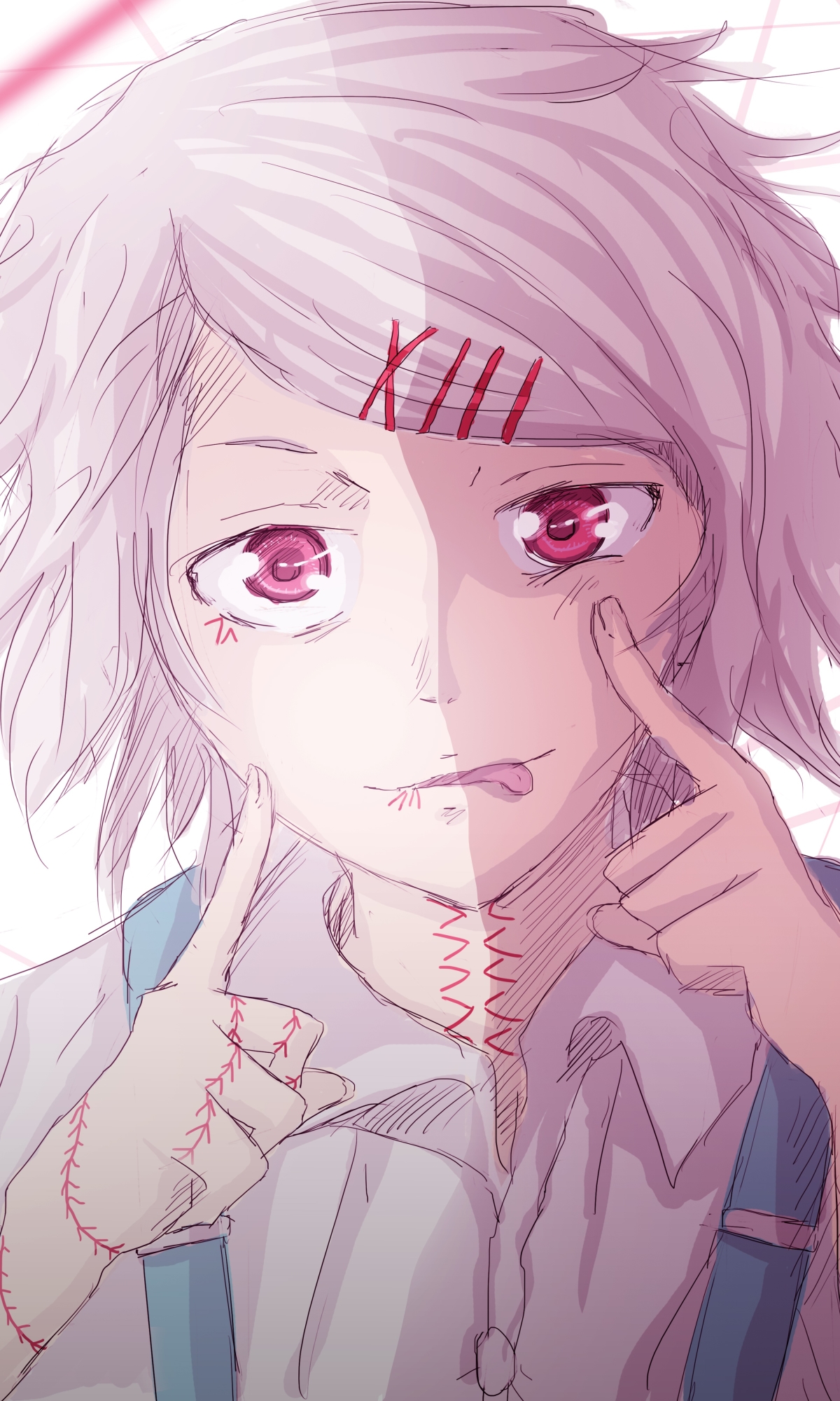 Handy-Wallpaper Rote Augen, Animes, Weißes Haar, Tokyo Ghoul, Juuzou Suzuya kostenlos herunterladen.