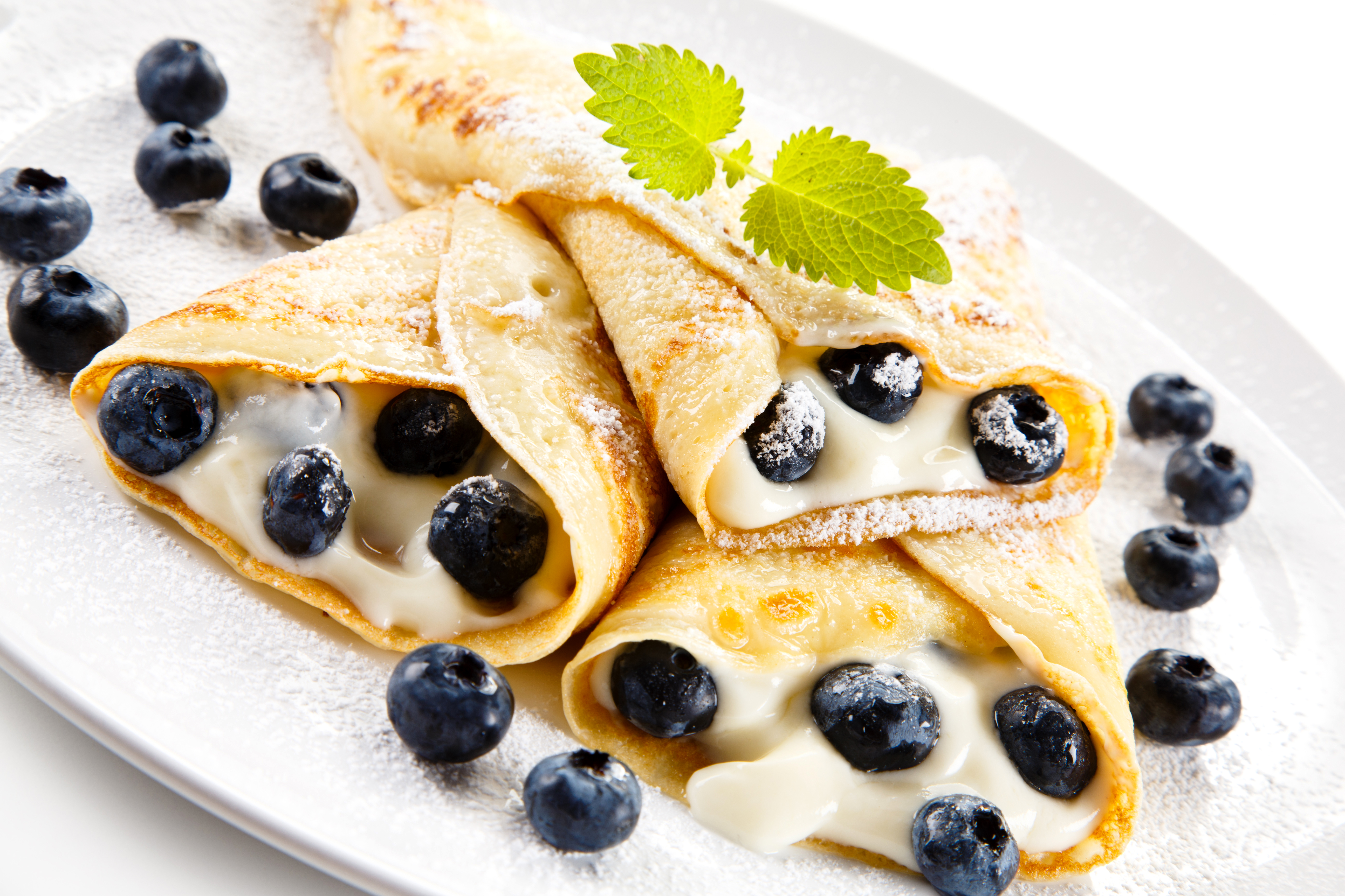 Download mobile wallpaper Food, Blueberry, Crêpe for free.