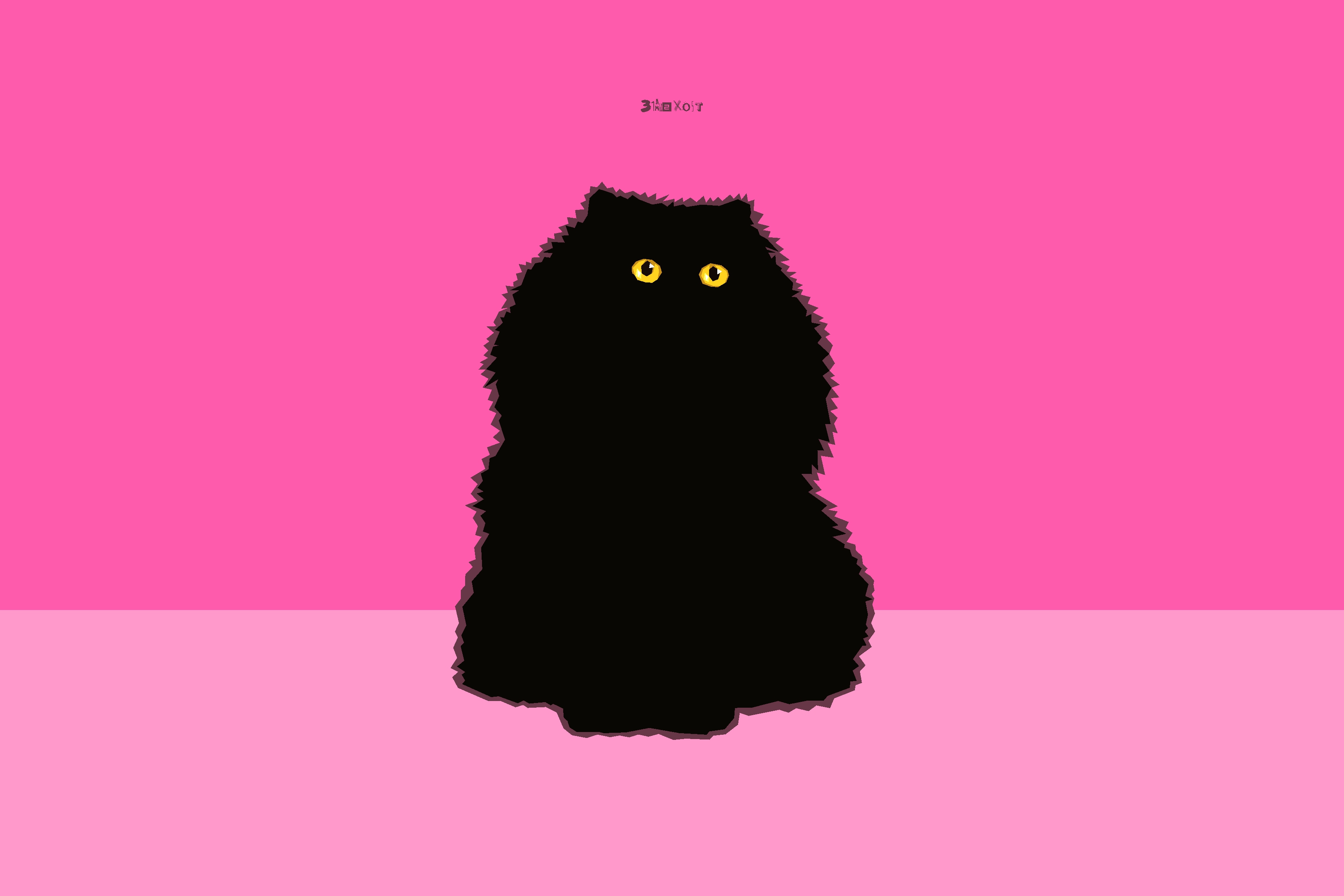 animal, cat, minimalist, persian cat, pink, cats