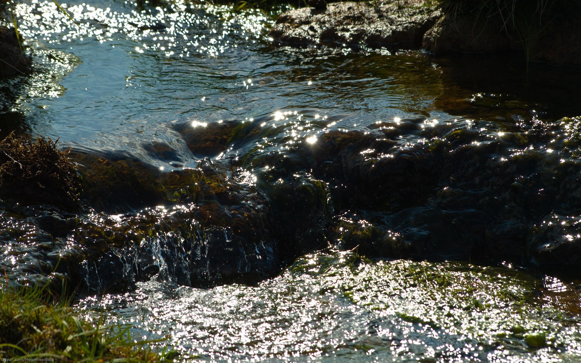 Скачати мобільні шпалери Вода, Земля, Потік безкоштовно.