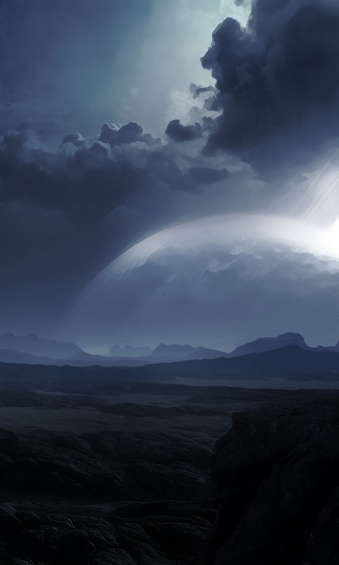 Handy-Wallpaper Landschaft, Science Fiction kostenlos herunterladen.