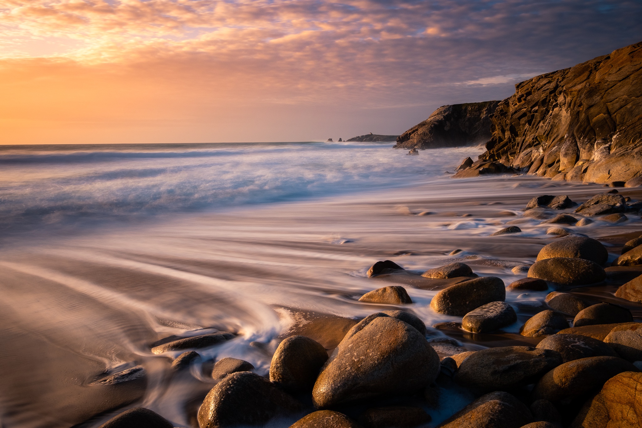 Descarga gratis la imagen Paisaje, Costa, Océano, Piedra, Atardecer, Tierra/naturaleza en el escritorio de tu PC