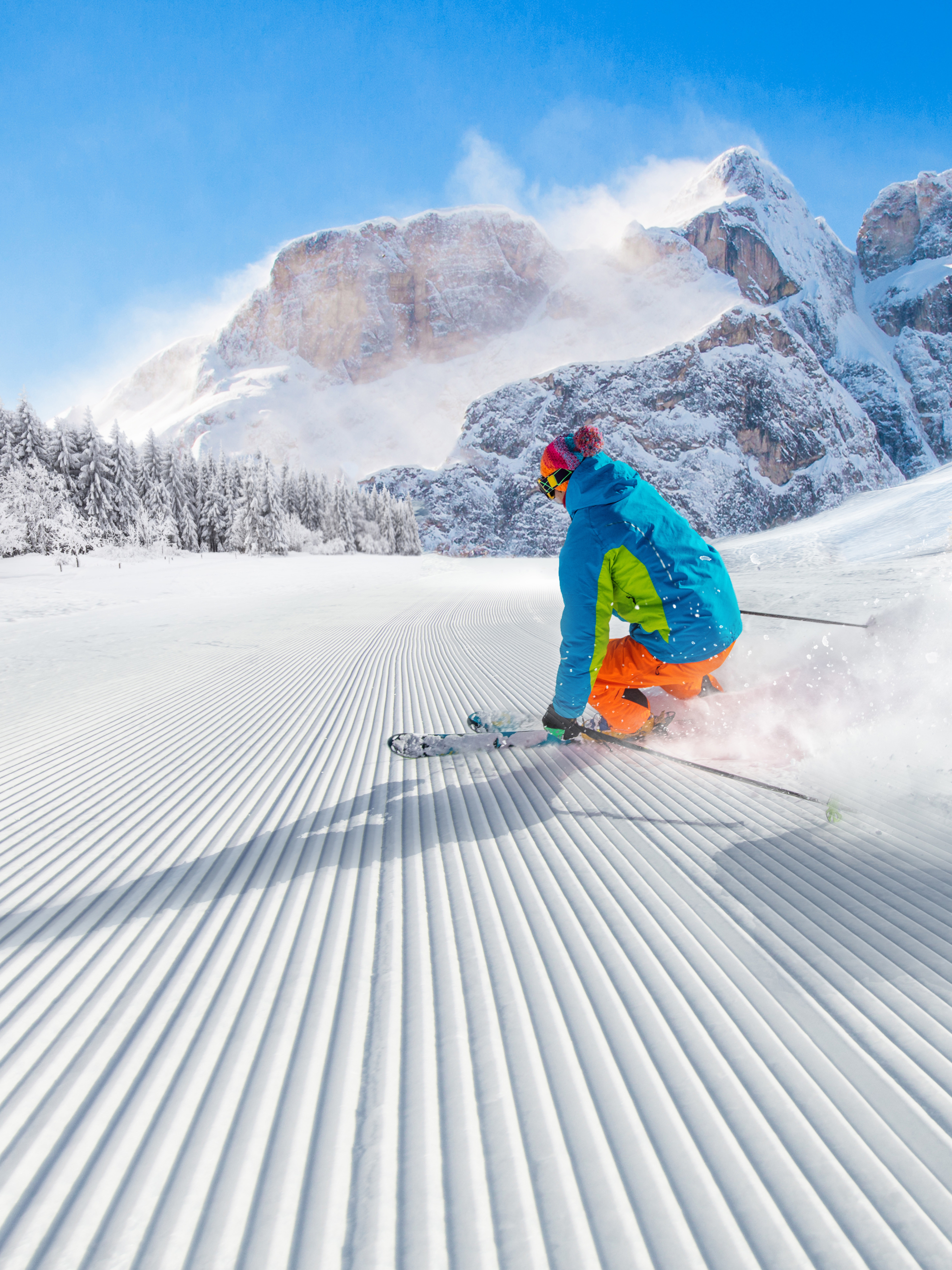 Descarga gratuita de fondo de pantalla para móvil de Invierno, Nieve, Esquí, Deporte.