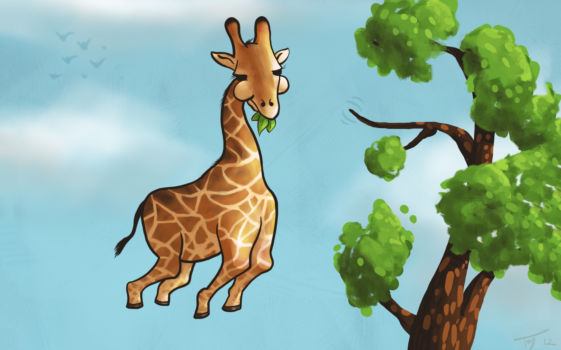 Download mobile wallpaper Animal, Giraffe, Humor for free.