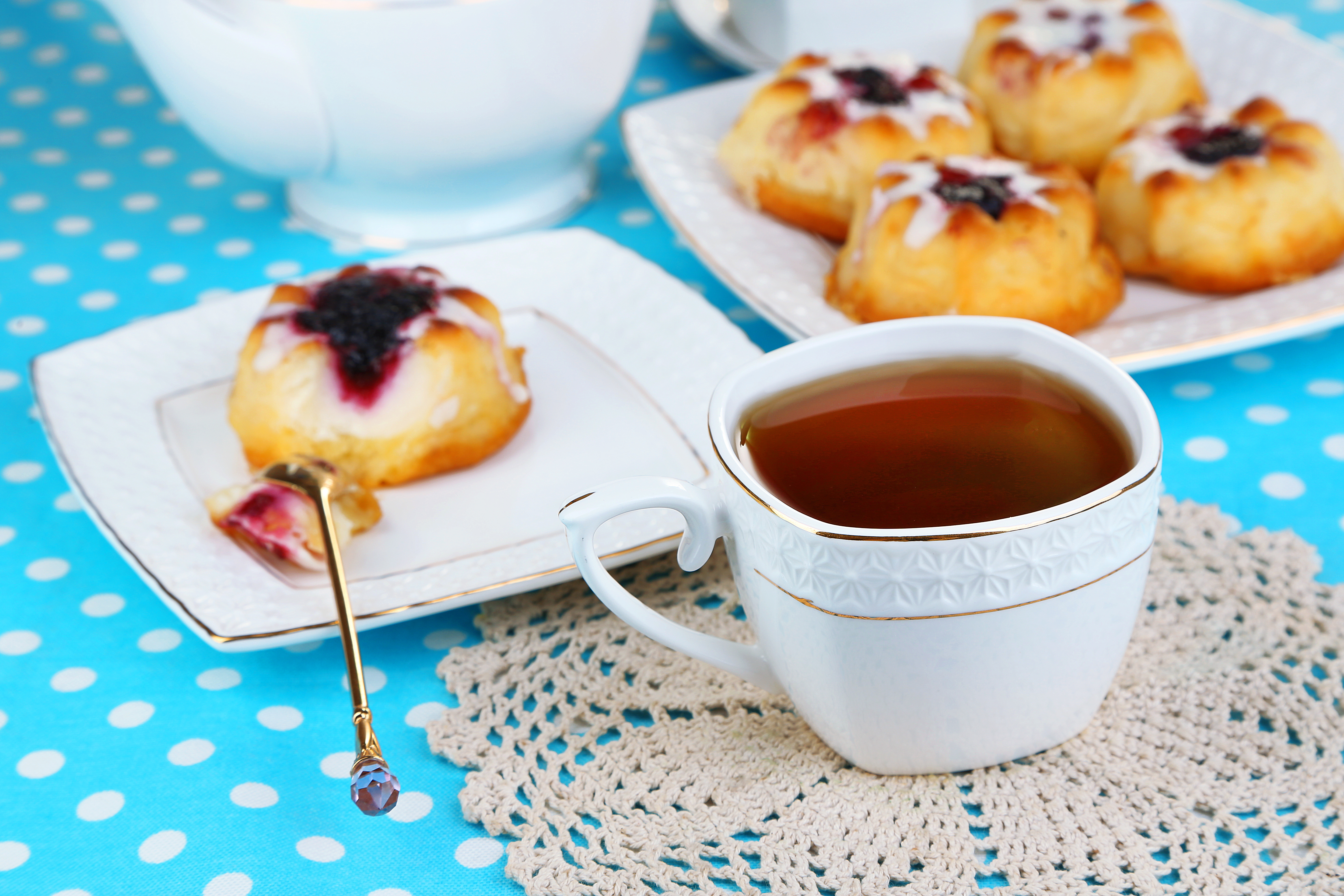 Download mobile wallpaper Food, Cup, Tea, Sweets, Breakfast for free.