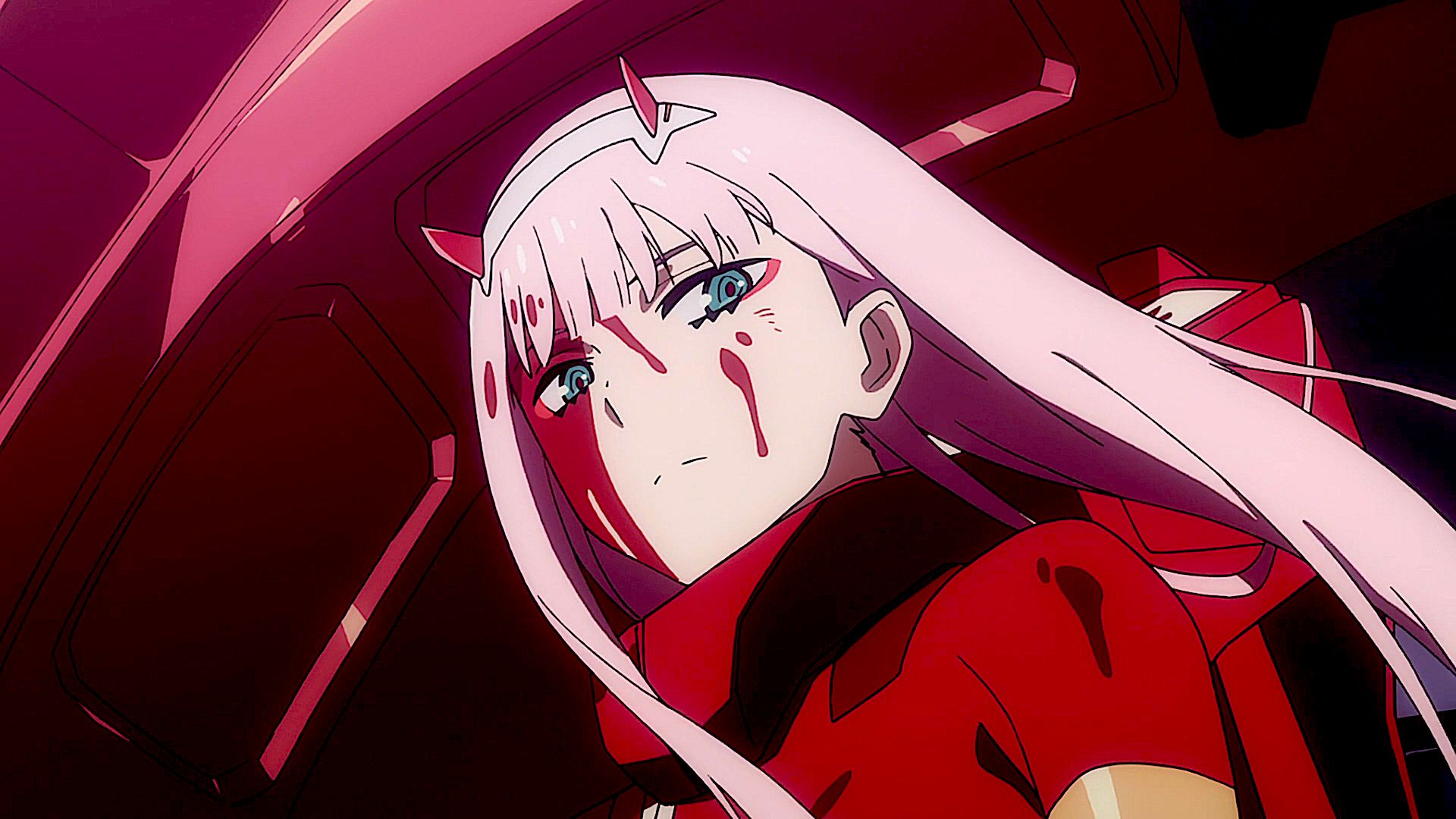 zero two (darling in the franxx), darling in the franxx, anime, horns, pink hair