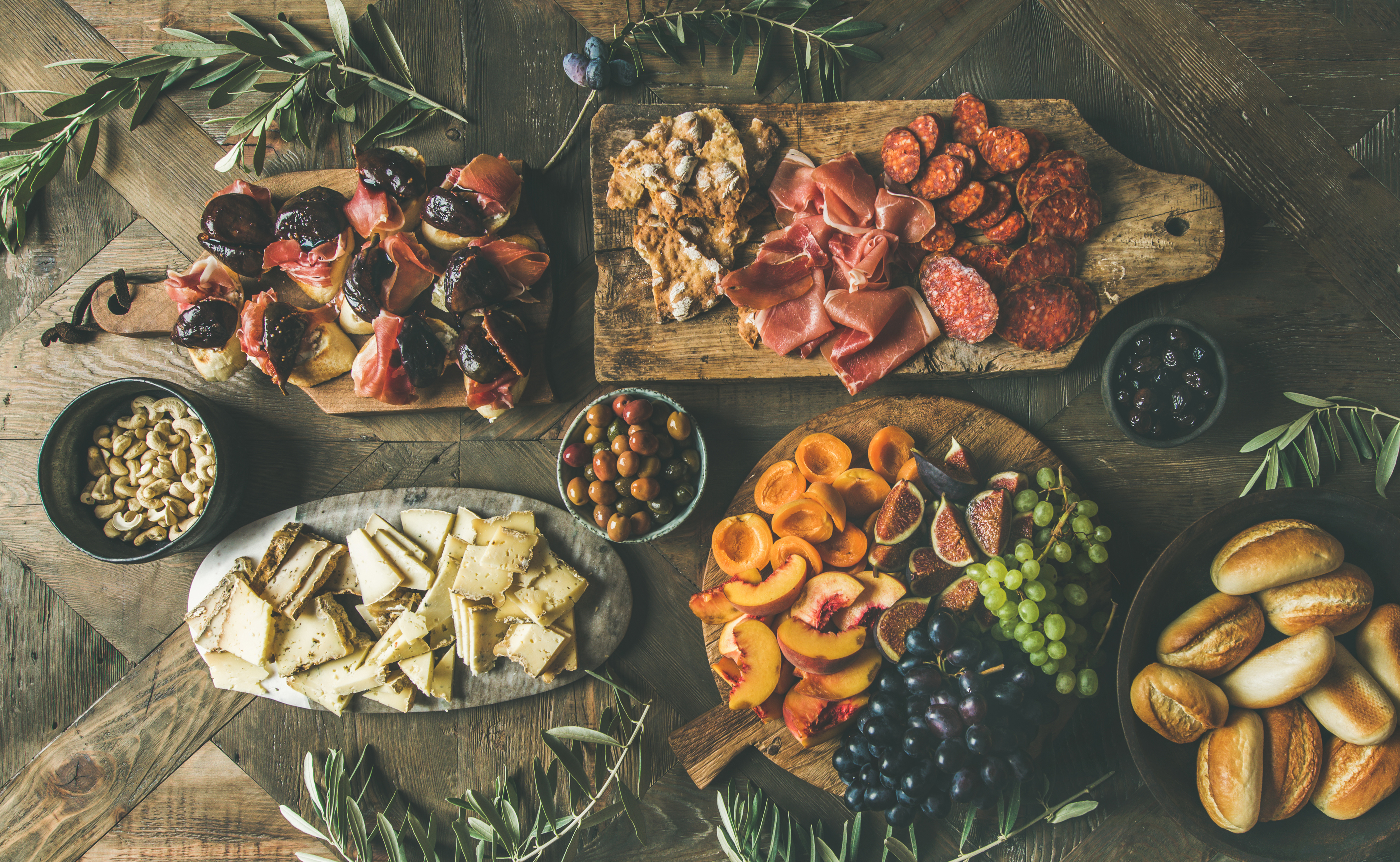 Baixar papel de parede para celular de Comida, Queijo, Carne, Natureza Morta, Fruta gratuito.