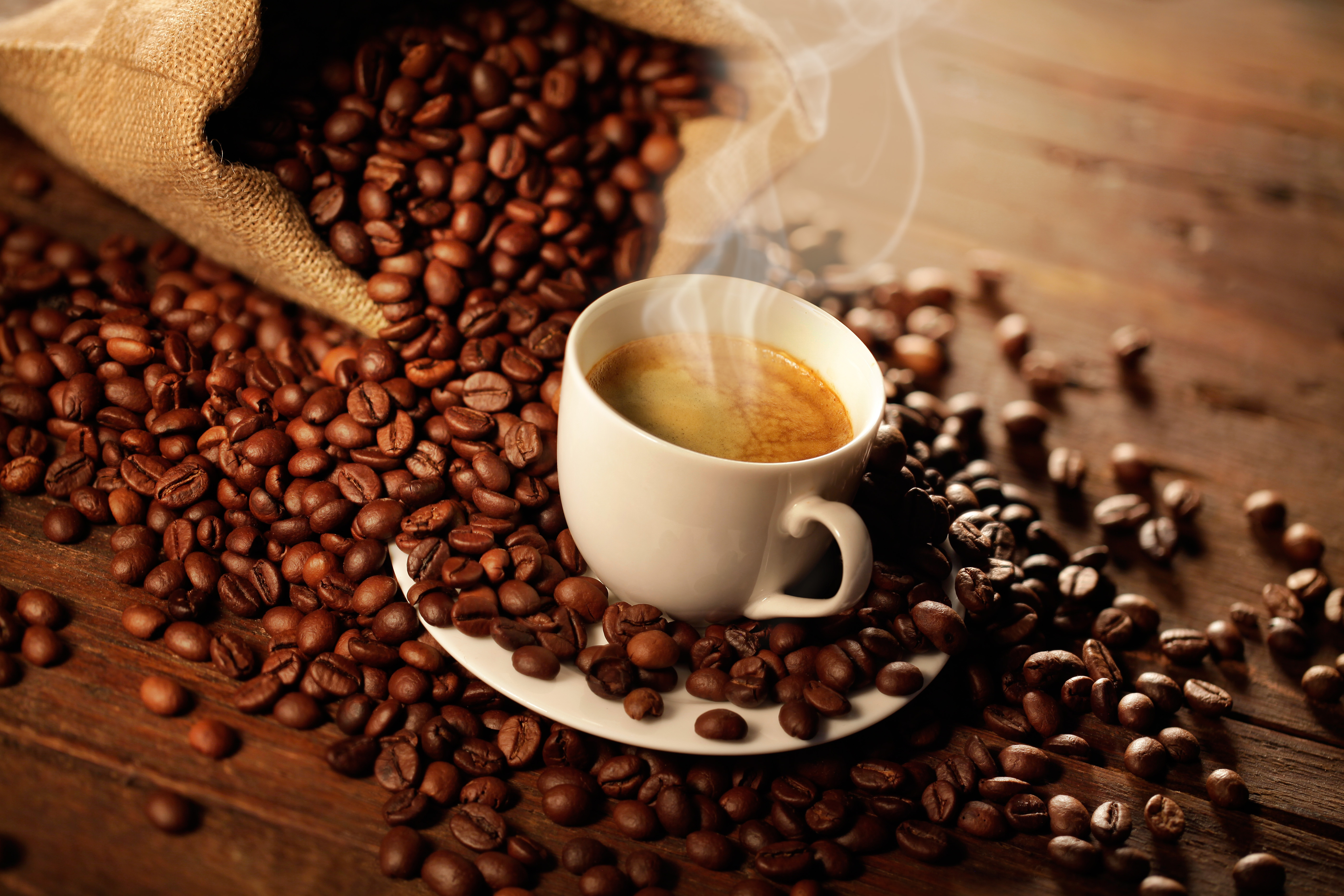 Free download wallpaper Food, Smoke, Coffee, Cup, Coffee Beans on your PC desktop