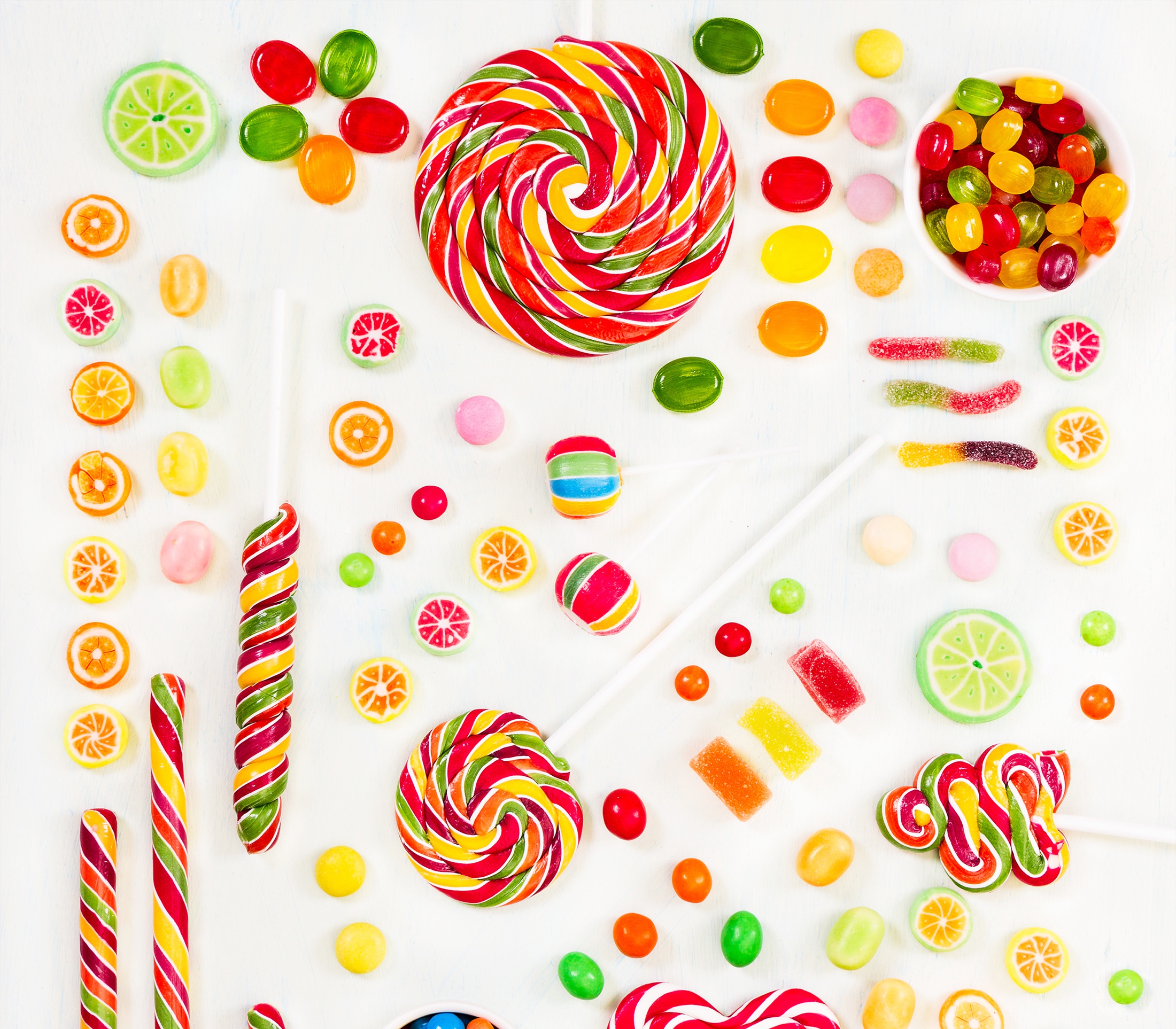 Laden Sie das Bunt, Süßigkeiten, Lutscher, Süßwaren, Nahrungsmittel-Bild kostenlos auf Ihren PC-Desktop herunter
