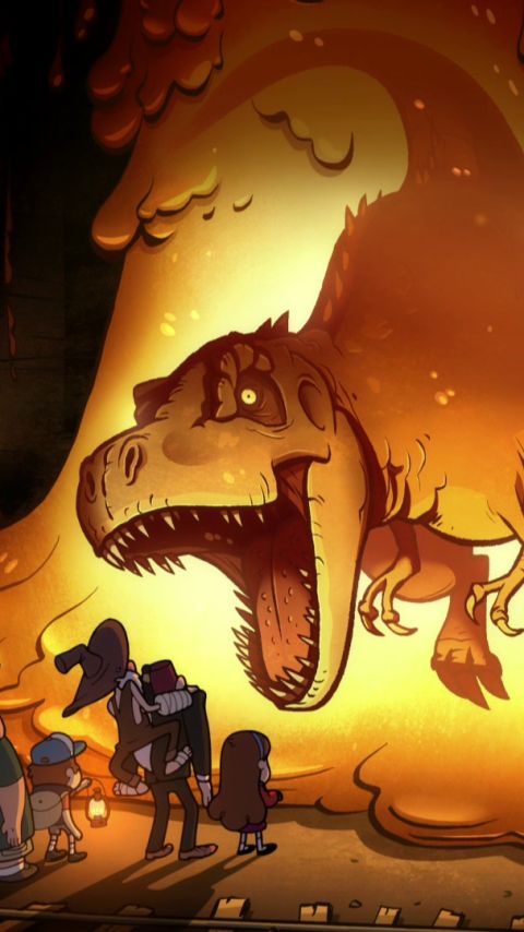 Download mobile wallpaper Dinosaur, Tyrannosaurus Rex, Tv Show, Gravity Falls for free.