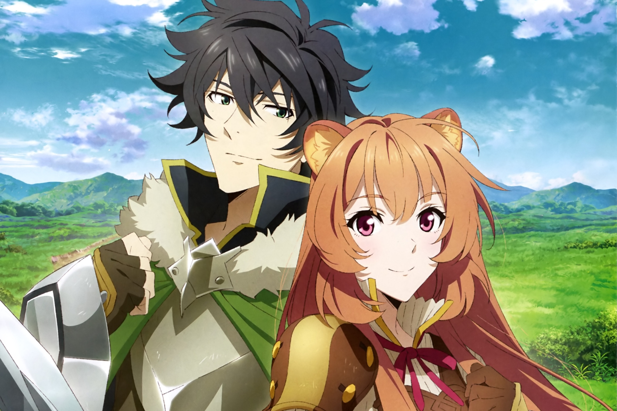 Free download wallpaper Anime, Green Eyes, Black Hair, Brown Hair, Raphtalia (The Rising Of The Shield Hero), The Rising Of The Shield Hero, Naofumi Iwatani on your PC desktop