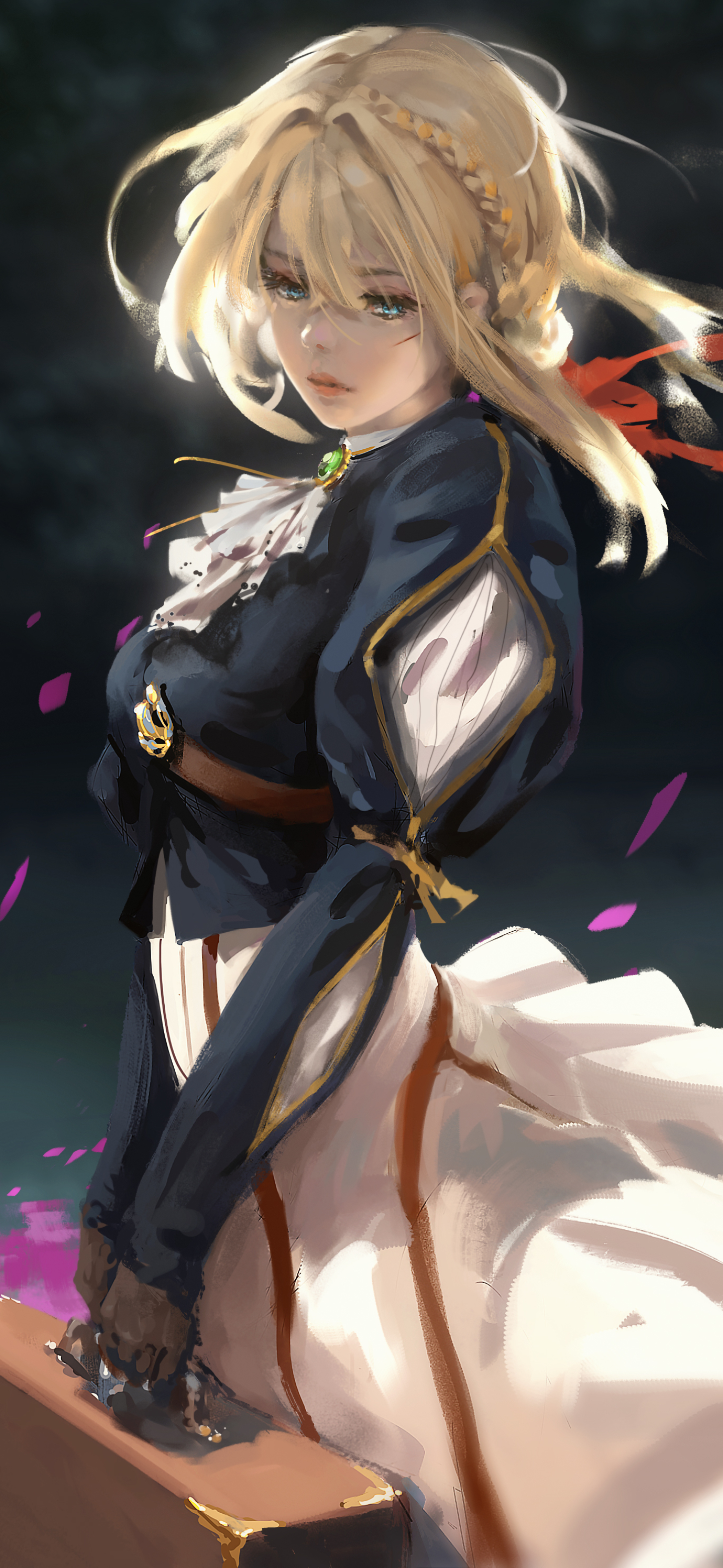 Handy-Wallpaper Blond, Blaue Augen, Blondinen, Animes, Violet Evergarden (Charakter), Violet Evergarden kostenlos herunterladen.