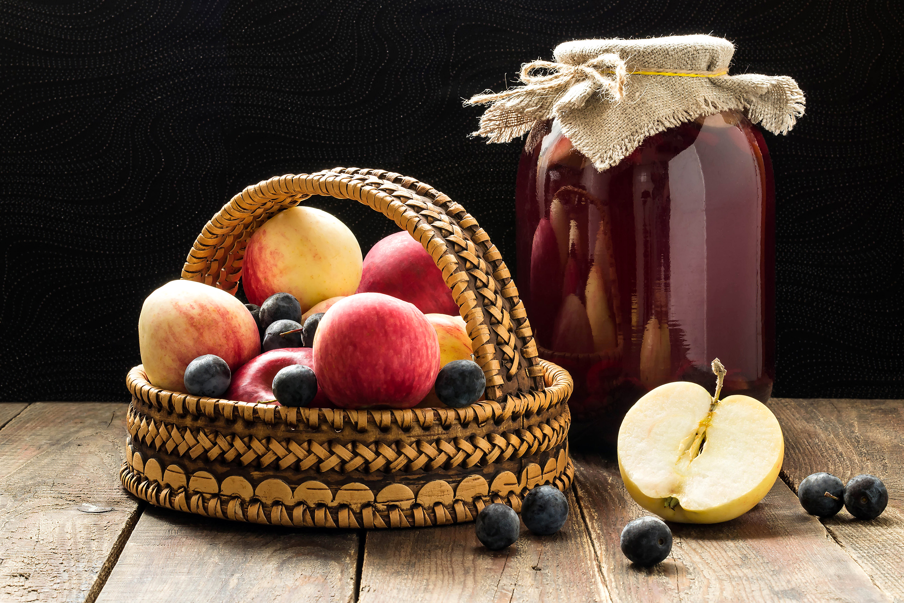 Download mobile wallpaper Food, Apple, Still Life, Fruit, Basket for free.