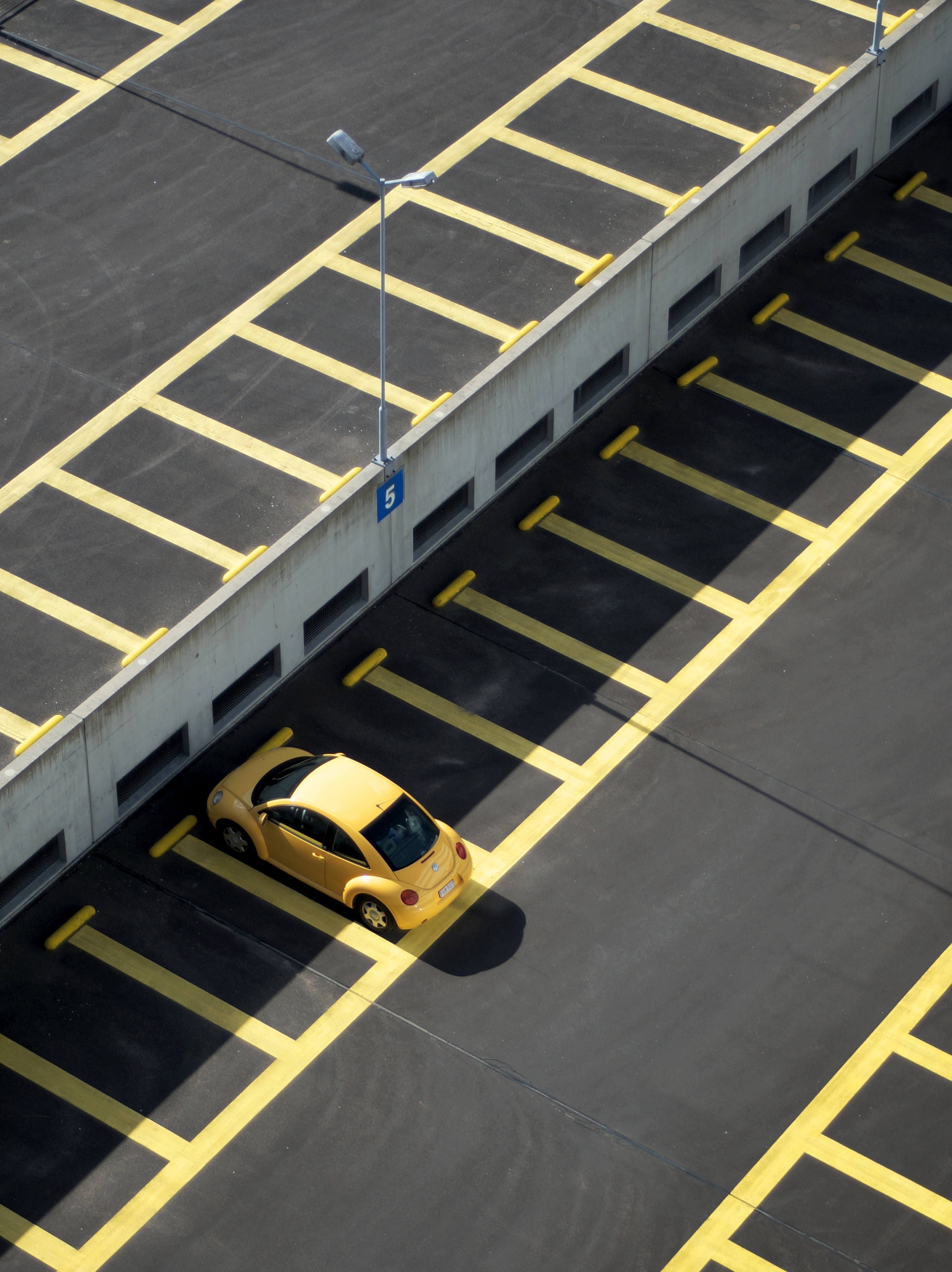 parking, minimalism, yellow, cars, auto