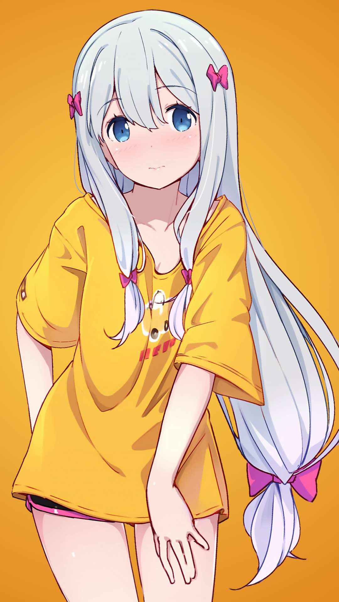 Téléchargez des papiers peints mobile Yeux Bleus, Animé, Cheveux Longs, Cheveux Blancs, Eromanga Sensei, Sagiri Izumi gratuitement.