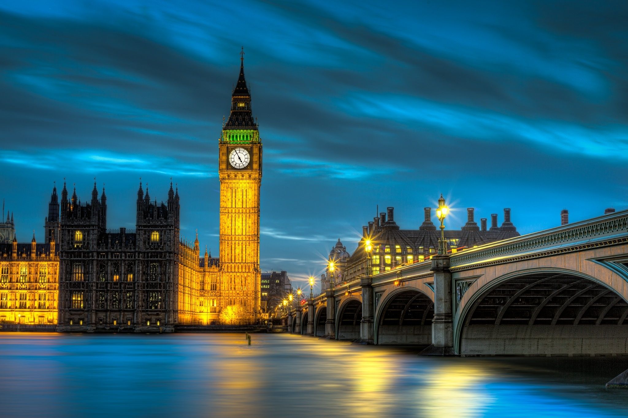 palace of westminster, london, man made, big ben, light, night, monuments