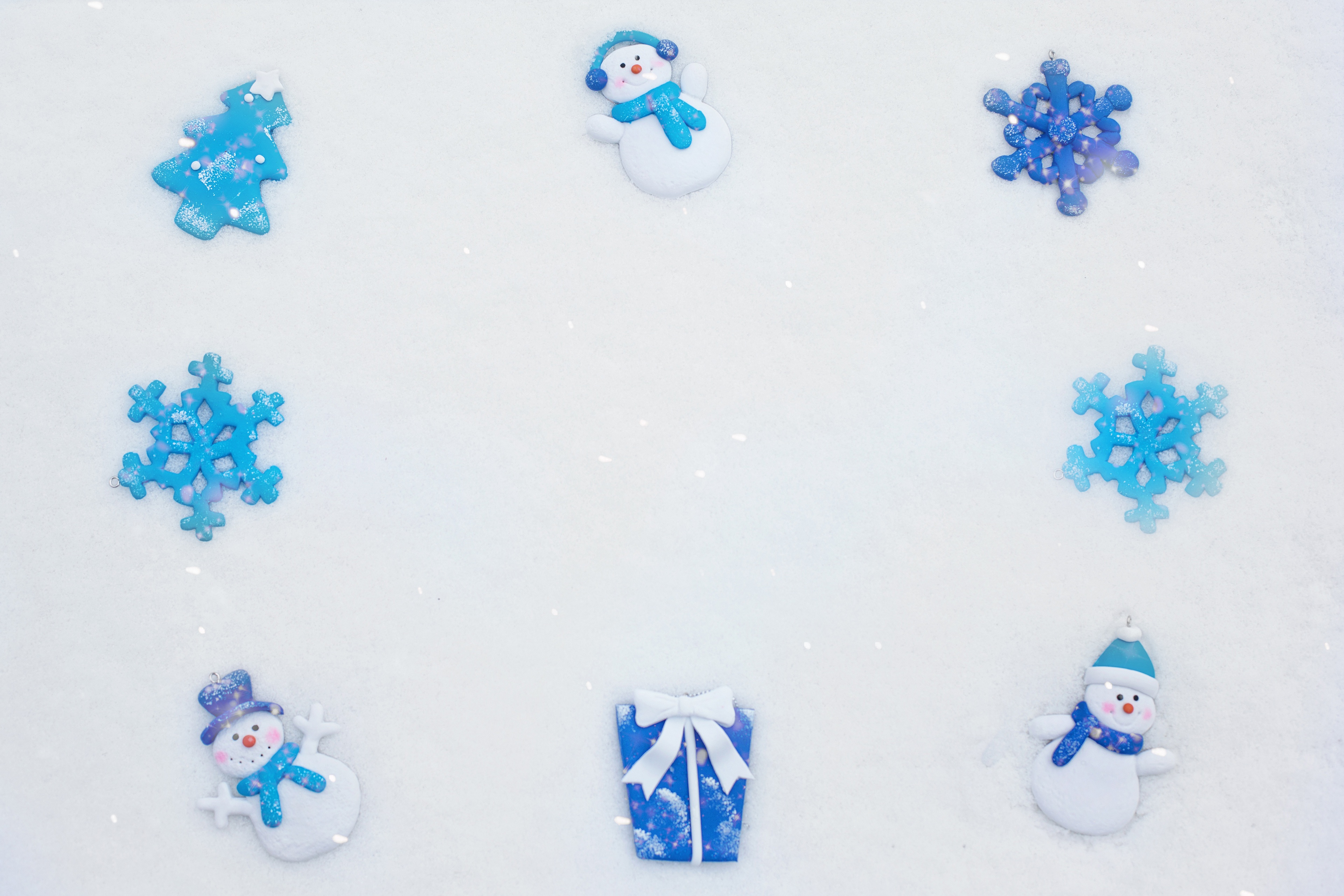 無料モバイル壁紙雪だるま, 贈り物, 芸術的, スノーフレーク, 降雪をダウンロードします。