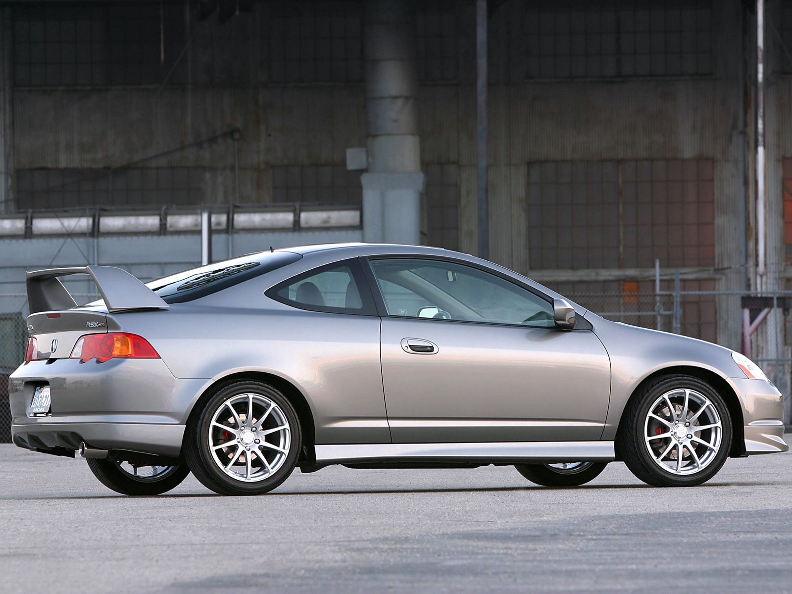 auto, acura, cars, building, asphalt, side view, style, rsx, akura, metallic gray, grey metallic, 2003