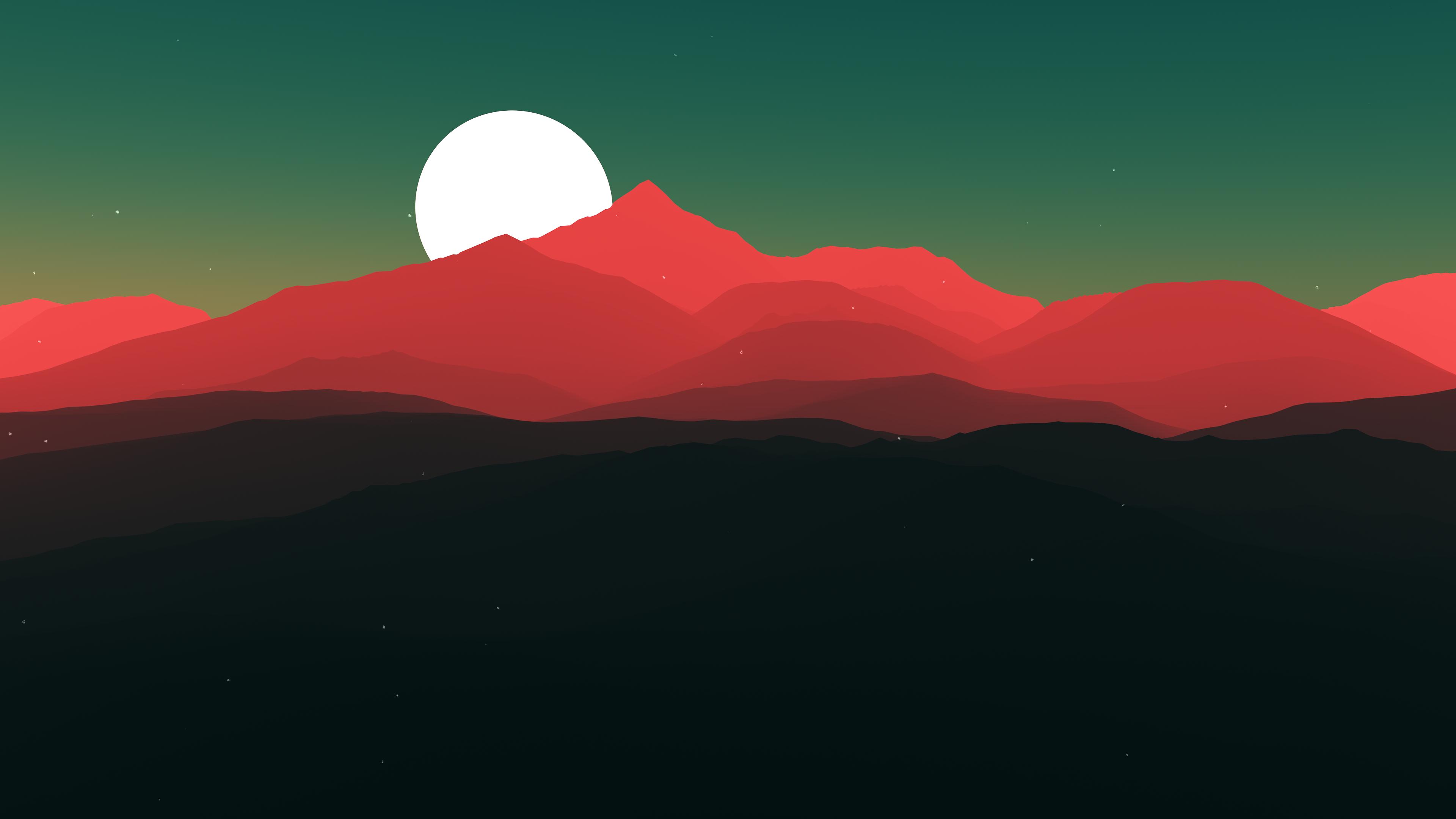 Free download wallpaper Sunset, Mountain, Artistic on your PC desktop