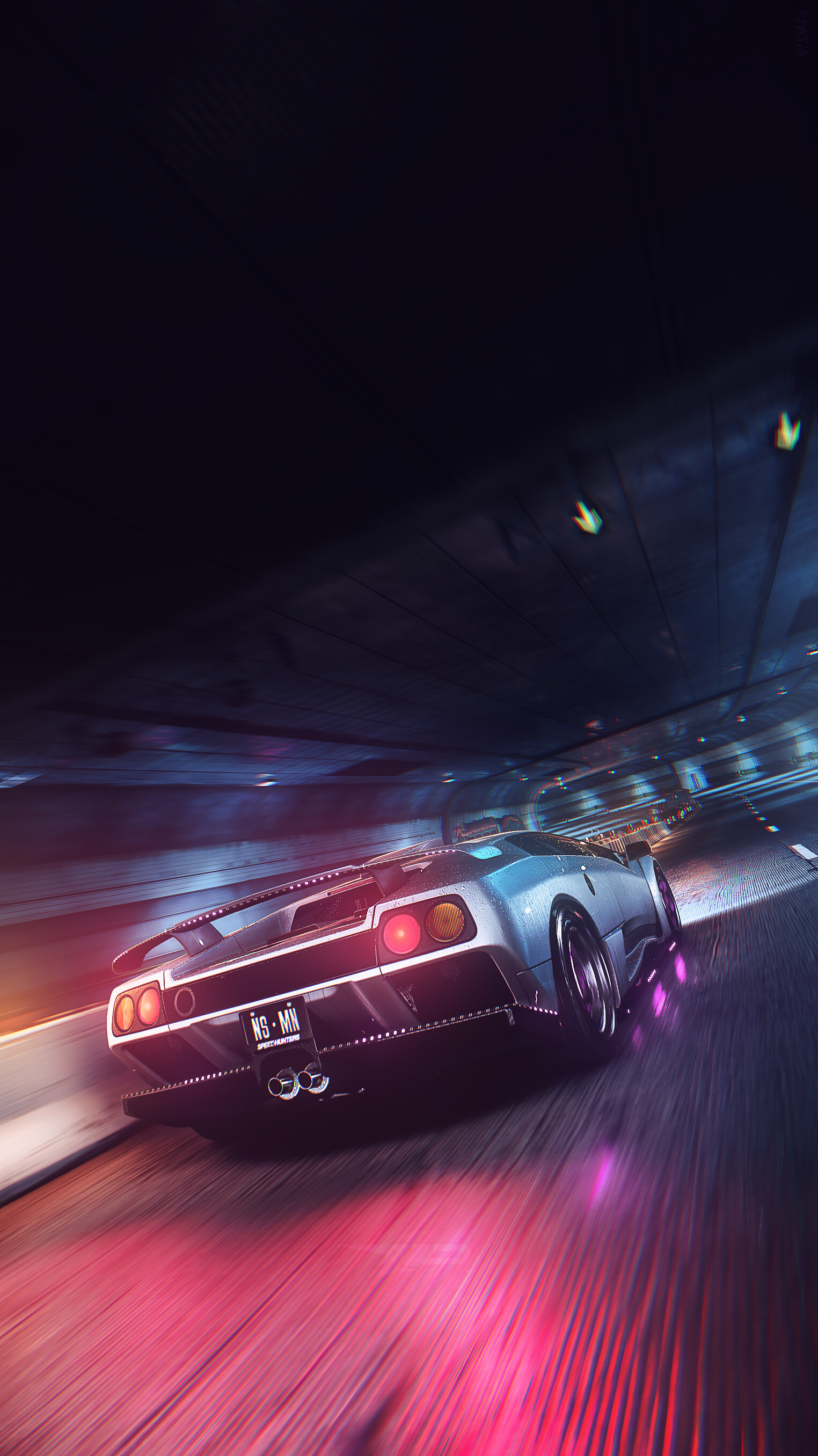 Free download wallpaper Shine, Speed, Light, Tunnel, Cars, Sports Car, Machine, Sports, Car on your PC desktop
