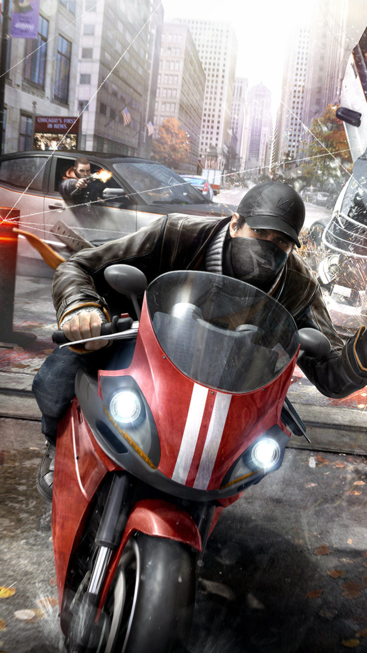 Download mobile wallpaper Watch Dogs, Bike, Video Game, Aiden Pearce for free.