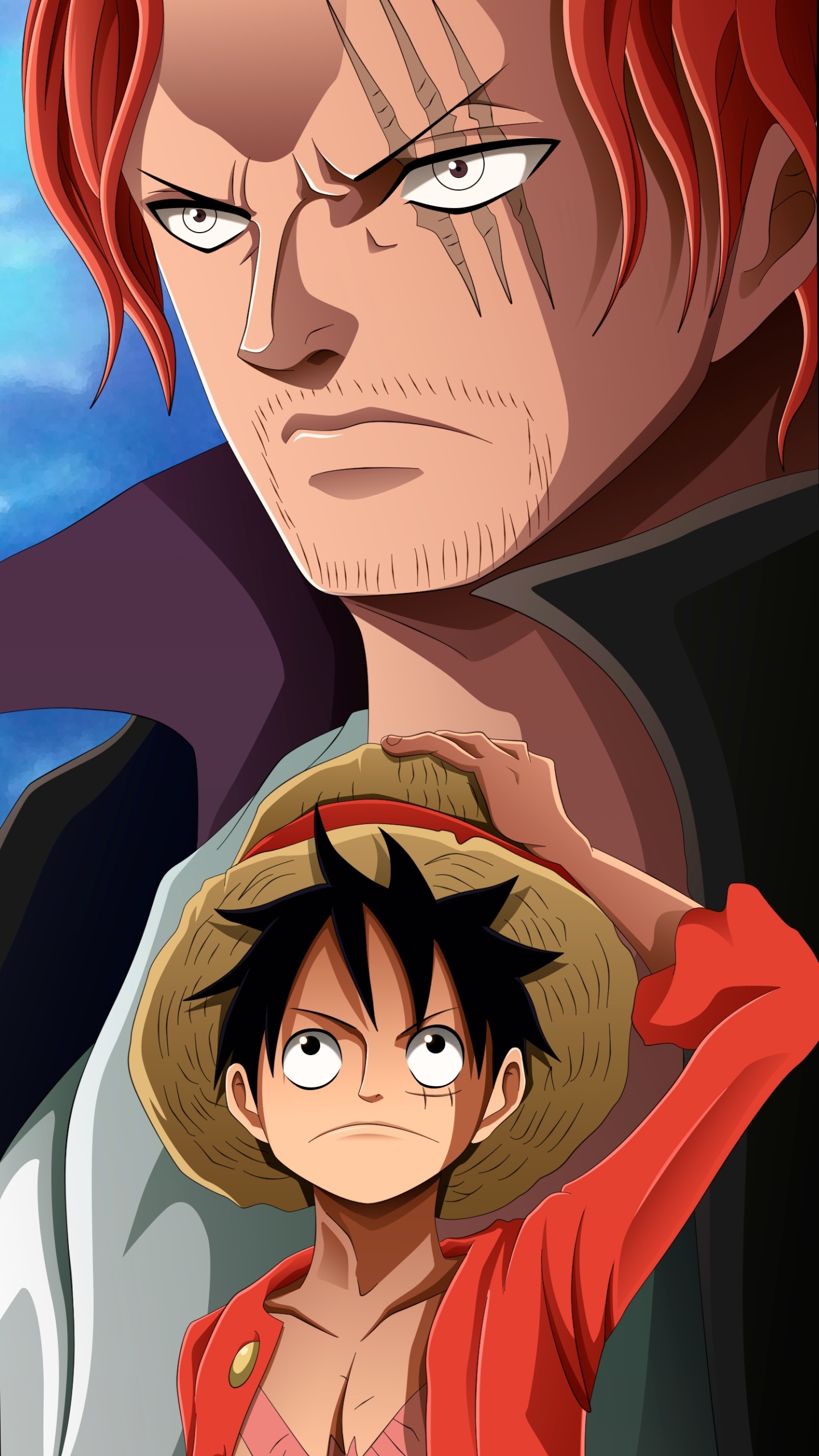 Download mobile wallpaper Anime, One Piece, Monkey D Luffy, Shanks (One Piece) for free.