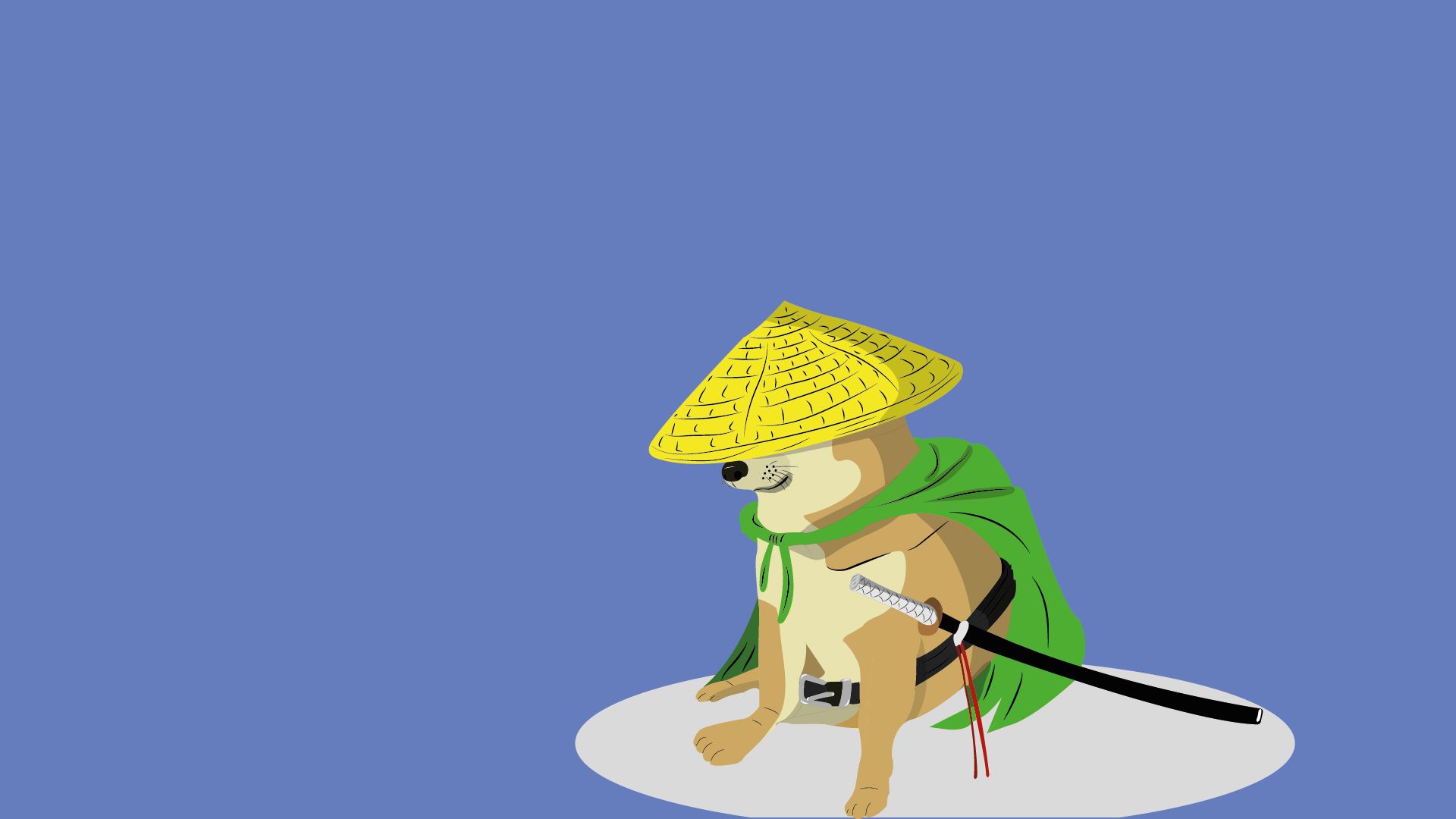 1029547 Bild herunterladen humor, doge, samurai - Hintergrundbilder und Bildschirmschoner kostenlos