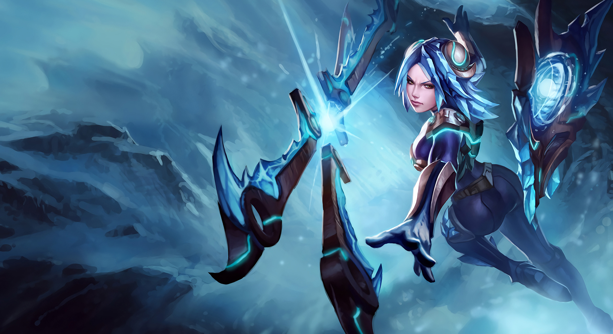 Download mobile wallpaper Weapon, League Of Legends, Blue Hair, Video Game, Woman Warrior, Irelia (League Of Legends) for free.