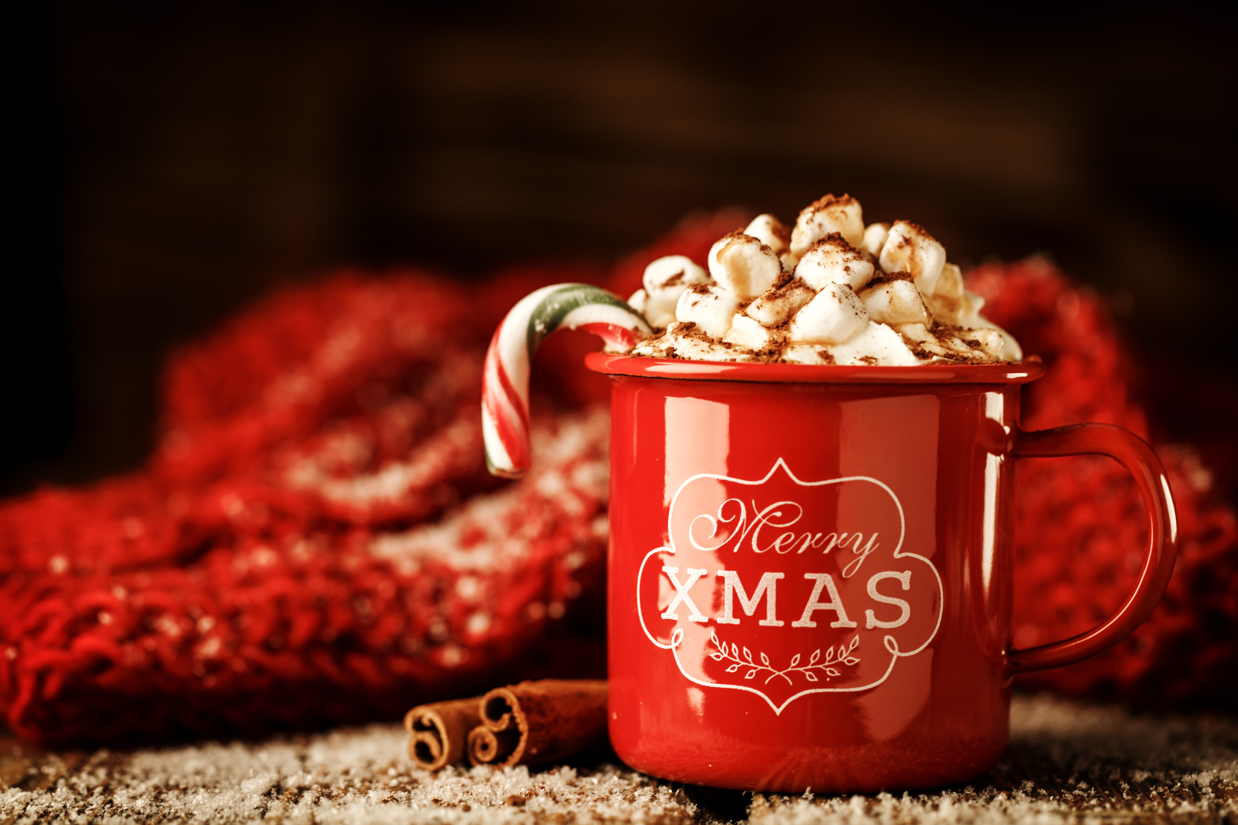 Download mobile wallpaper Food, Cup, Marshmallow, Hot Chocolate, Merry Christmas for free.