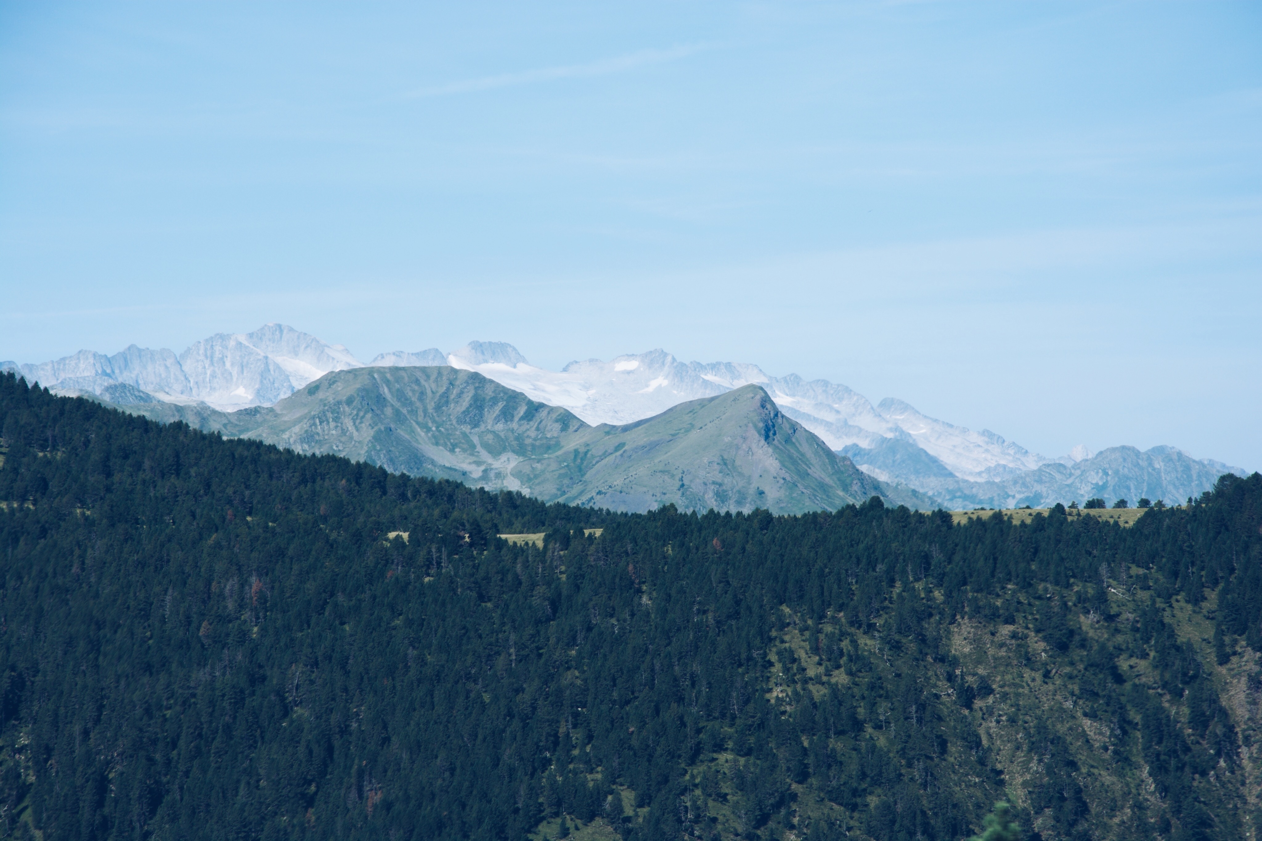 Laden Sie das Natur, Mountains, Gebirge, Bergkette, Dahl, Distanz, Bäume-Bild kostenlos auf Ihren PC-Desktop herunter