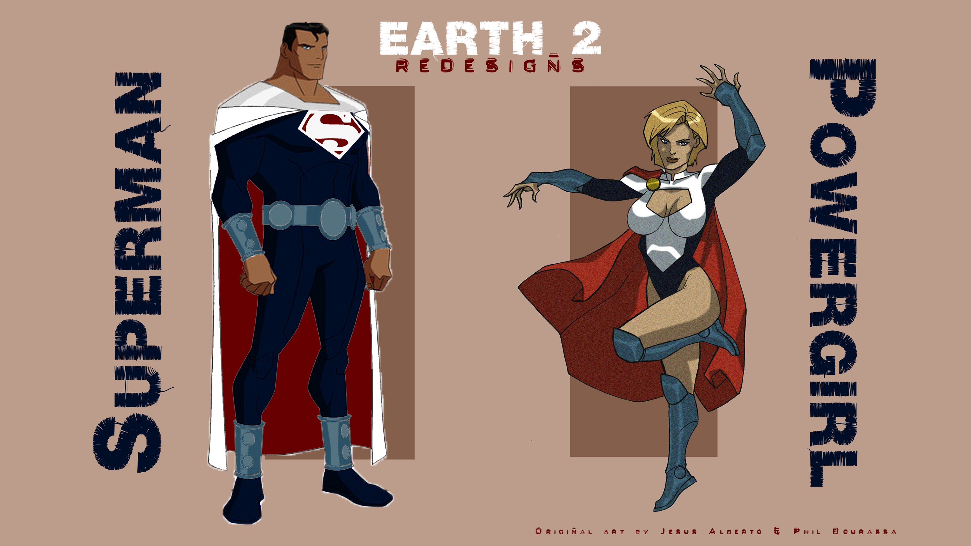 Laden Sie das Comics, Übermensch, Powergirl, Earth 2, Erde Zwei (Dc Comics)-Bild kostenlos auf Ihren PC-Desktop herunter