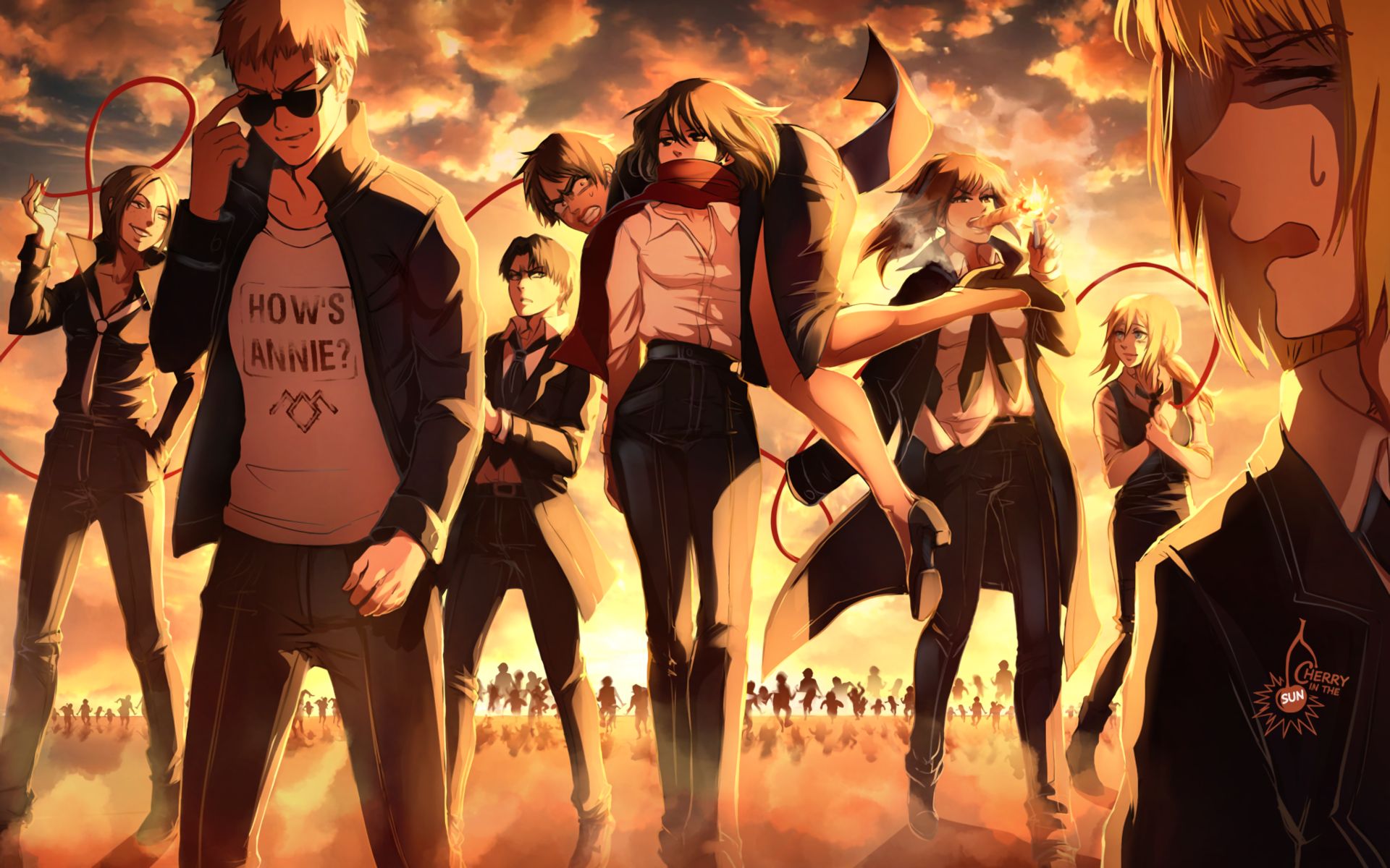 Baixar papel de parede para celular de Anime, Armin Arlert, Eren Yeager, Mikasa Ackerman, Ataque Dos Titãs, Levi Ackerman, Ymir (Ataque Em Titã) gratuito.