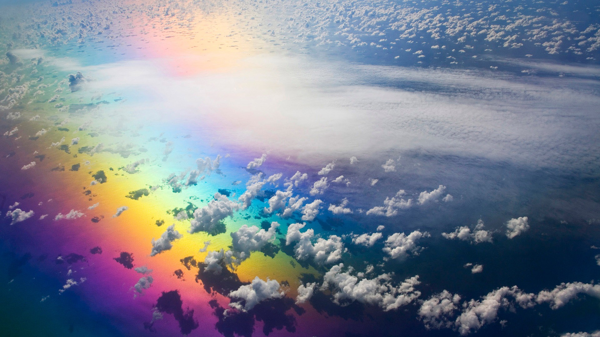 Download mobile wallpaper Colors, Colorful, Rainbow, Earth, Cloud, Sky for free.