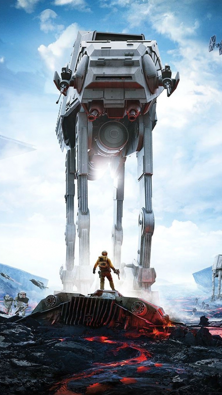 Descarga gratuita de fondo de pantalla para móvil de Videojuego, La Guerra De Las Galaxias, Andador At At, Frente De Batalla De Star Wars (2015).