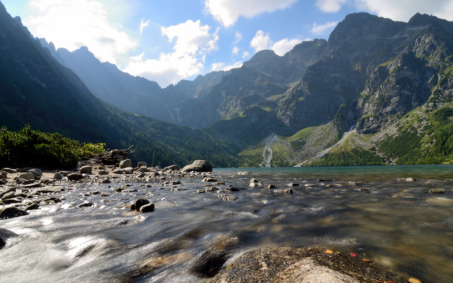 Téléchargez gratuitement l'image Paysage, Montagne, Forêt, Nuage, Ciel, Scénique, Terre/nature, Rivière sur le bureau de votre PC