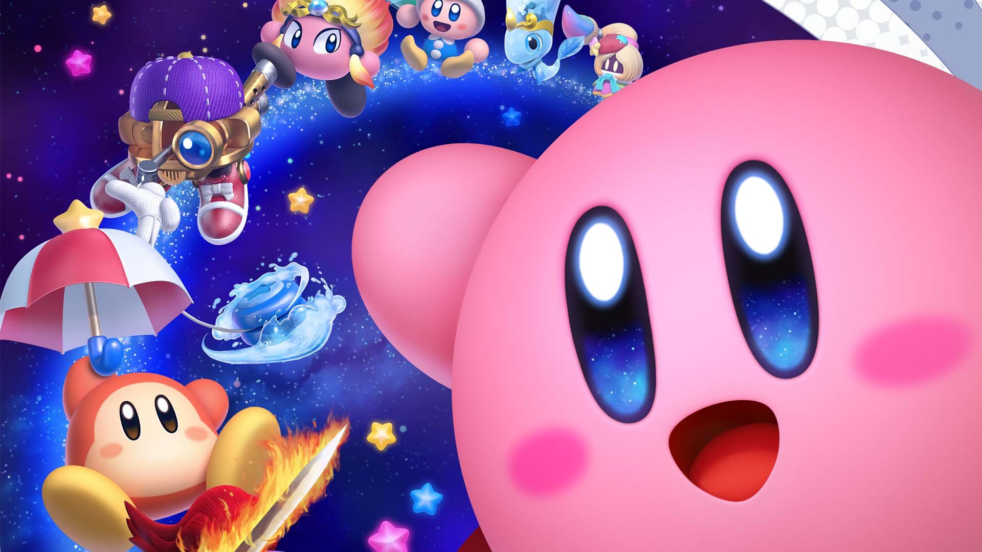 4K Kirby: Star Allies desktop Wallpaper
