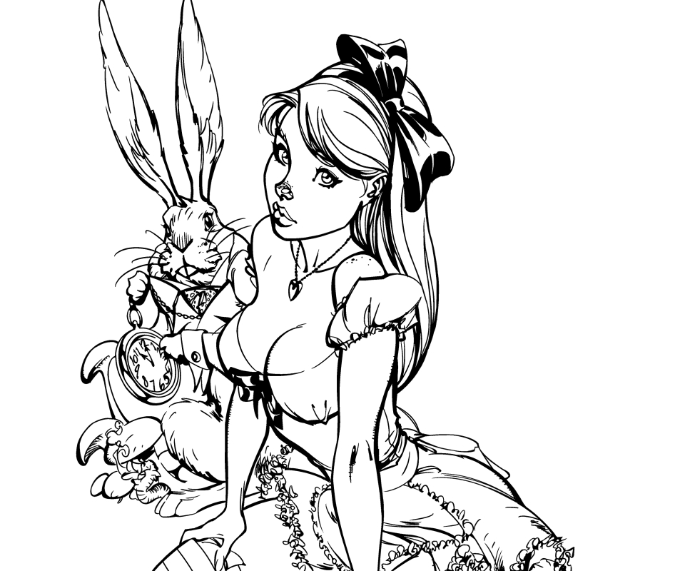 Laden Sie das Alice Im Wunderland, Comics-Bild kostenlos auf Ihren PC-Desktop herunter