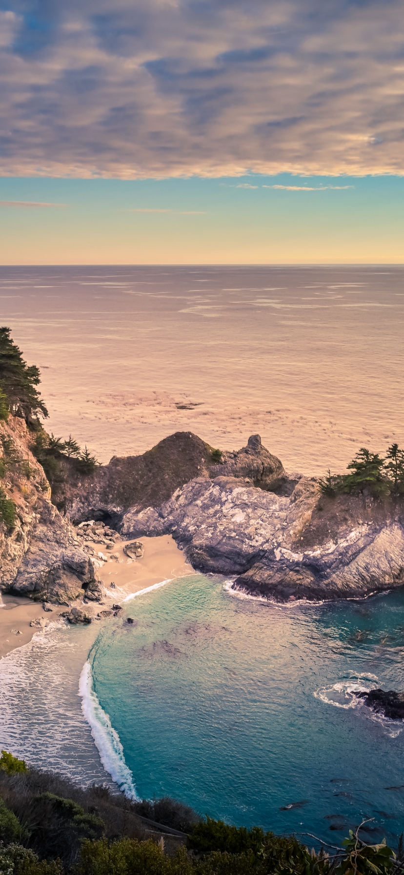 Download mobile wallpaper Nature, Beach, Horizon, Earth, Big Sur for free.